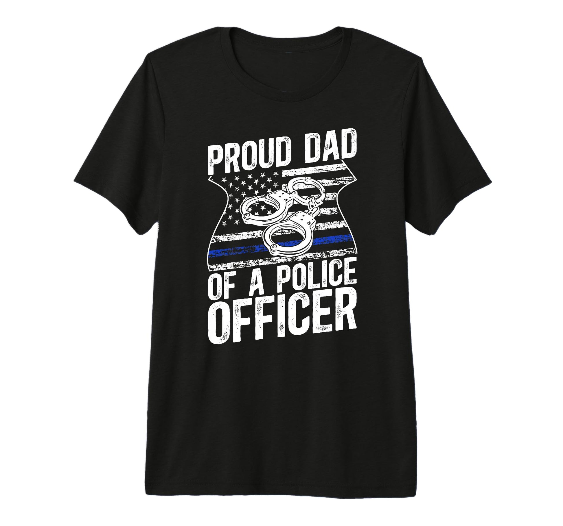Mens Proud Dad Police Officer Dad Police T-Shirt - Graphic Print Men Women - T-Shirt, Sweatshirt, Hoodie