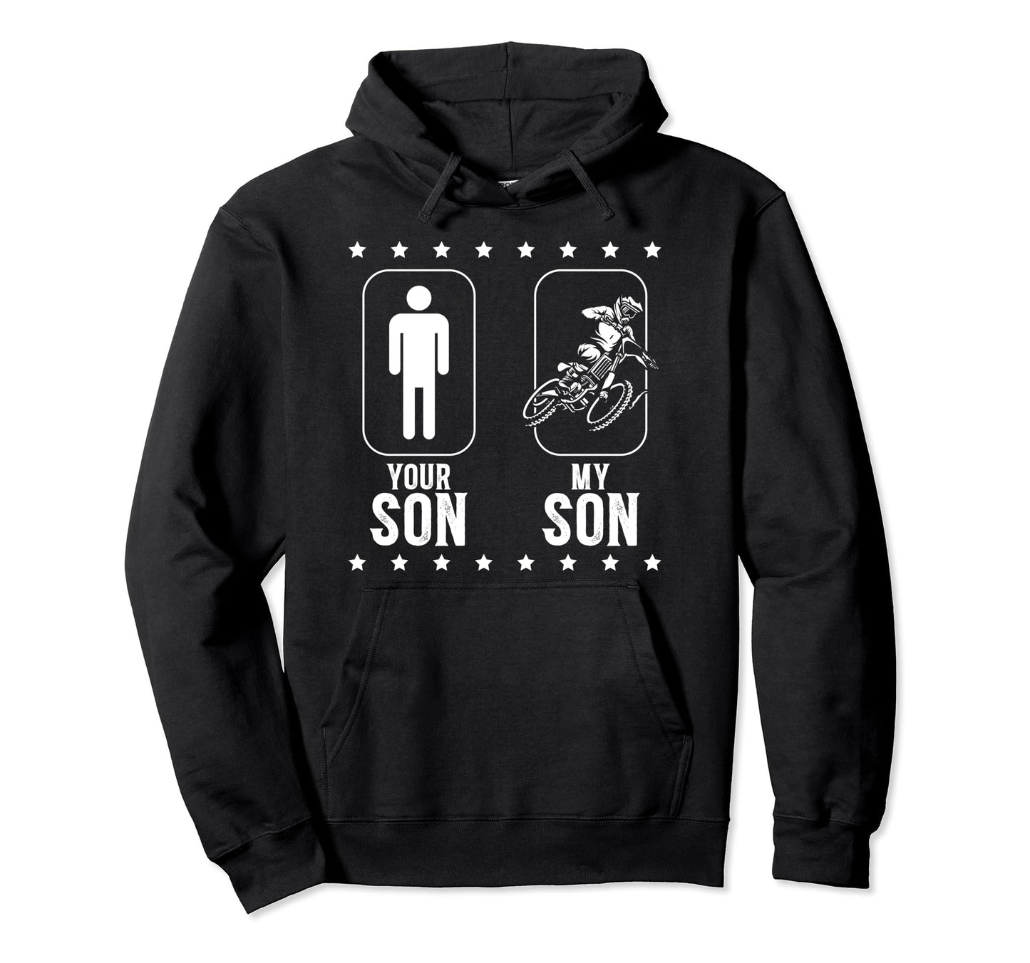 My Son Dirt Bike Dad Dirt Biker Father Hoodie - Trendy Graphic for Adults - T-Shirt, Sweatshirt, Hoodie
