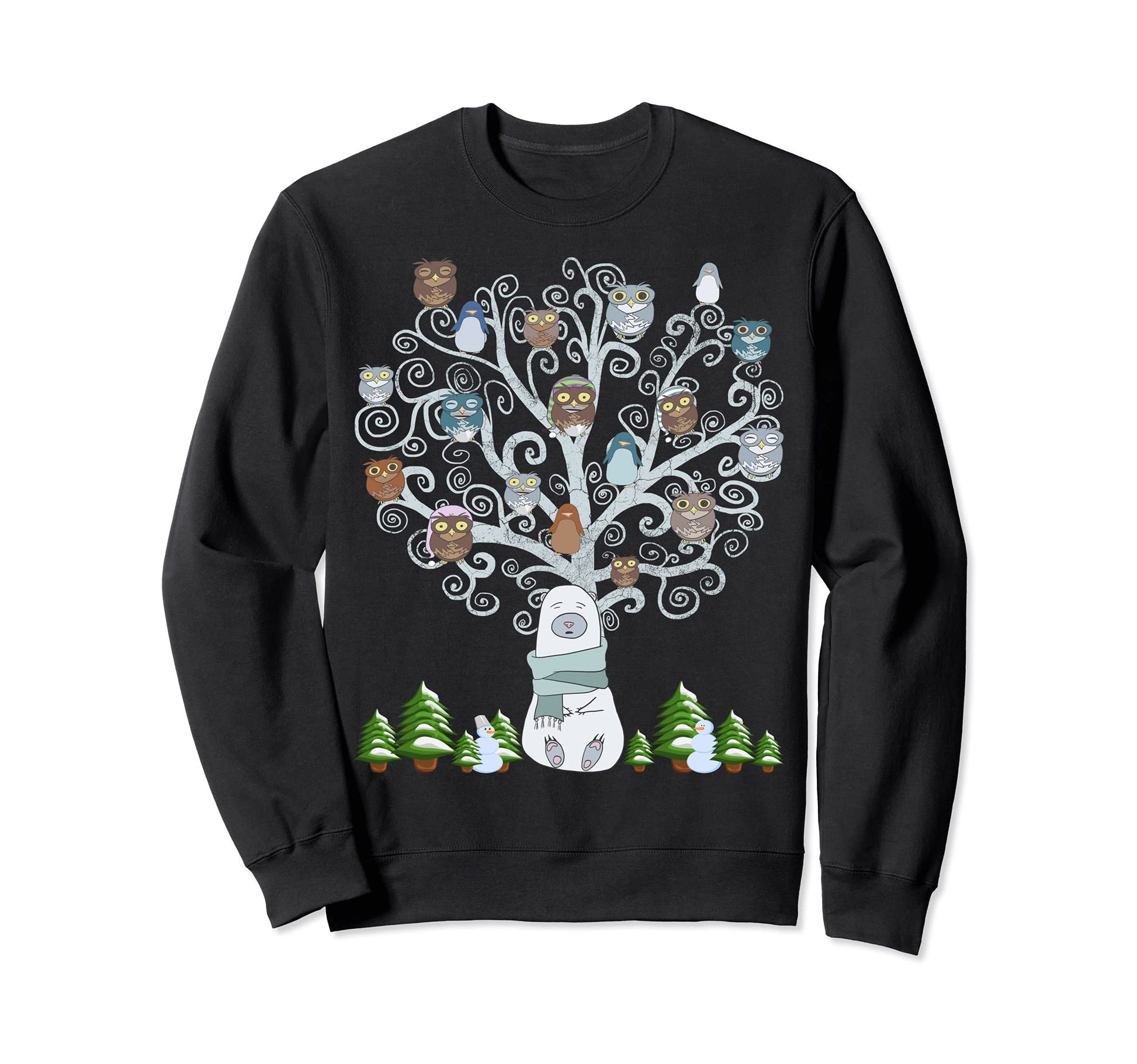 Penguins Owls Bear Lovers Pop Art Sweatshirt - Casual Everyday Wear Unisex - T-Shirt, Sweatshirt, Hoodie