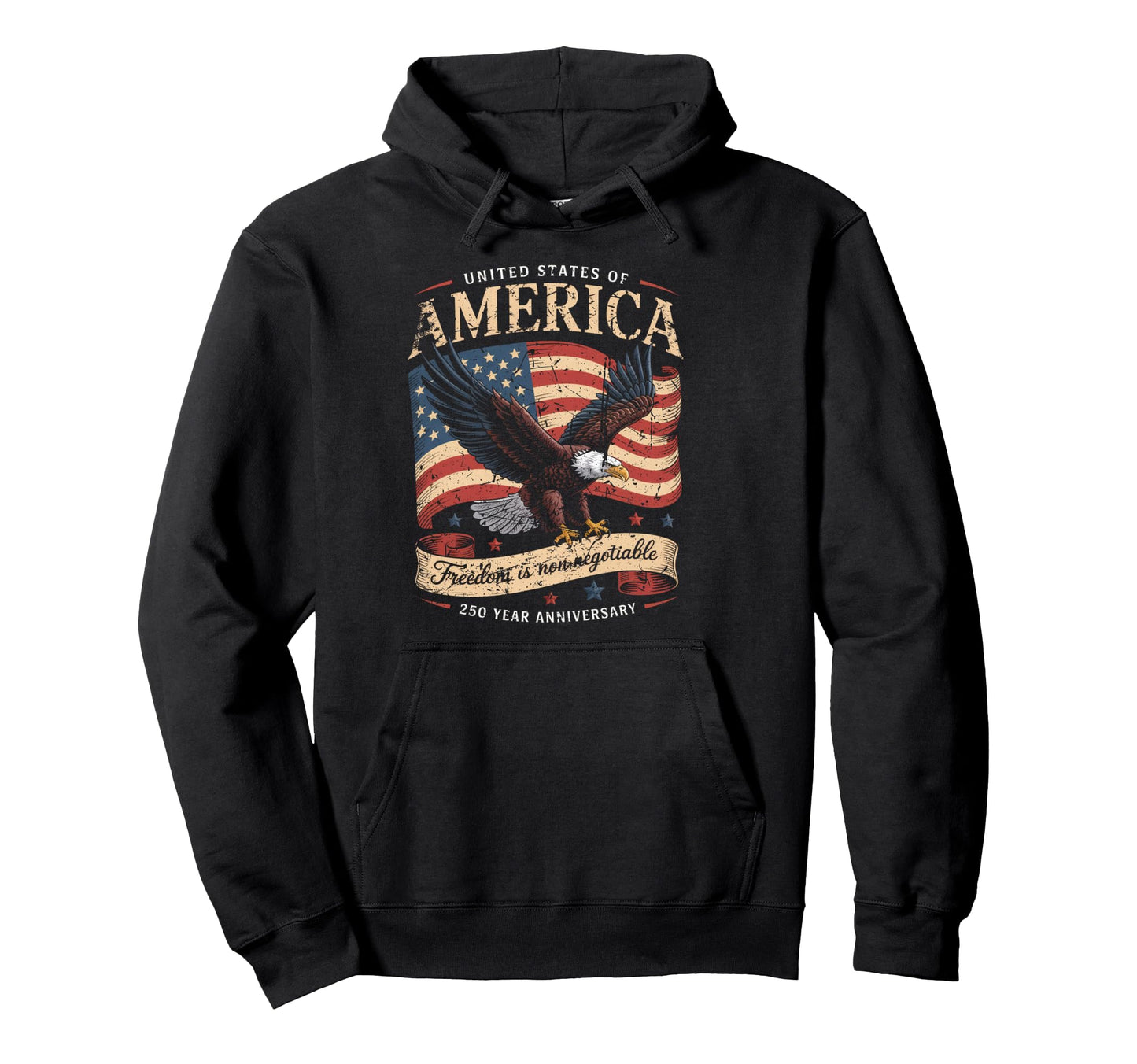 United States Anniversary American Flag T-Shirt - Custom Art Print Unisex - T-Shirt, Sweatshirt, Hoodie