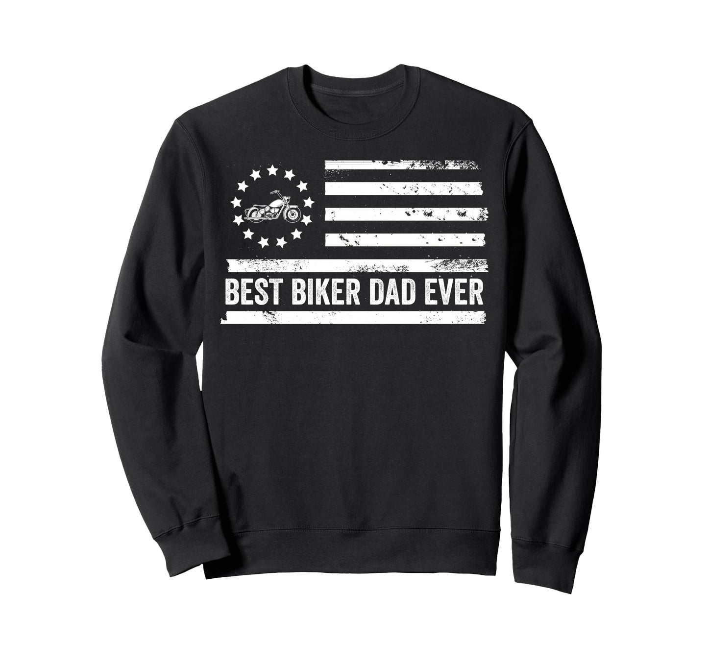 Biker Motorcycle Us American Flag Sweatshirt - Unique Graphic Unisex - T-Shirt, Sweatshirt, Hoodie
