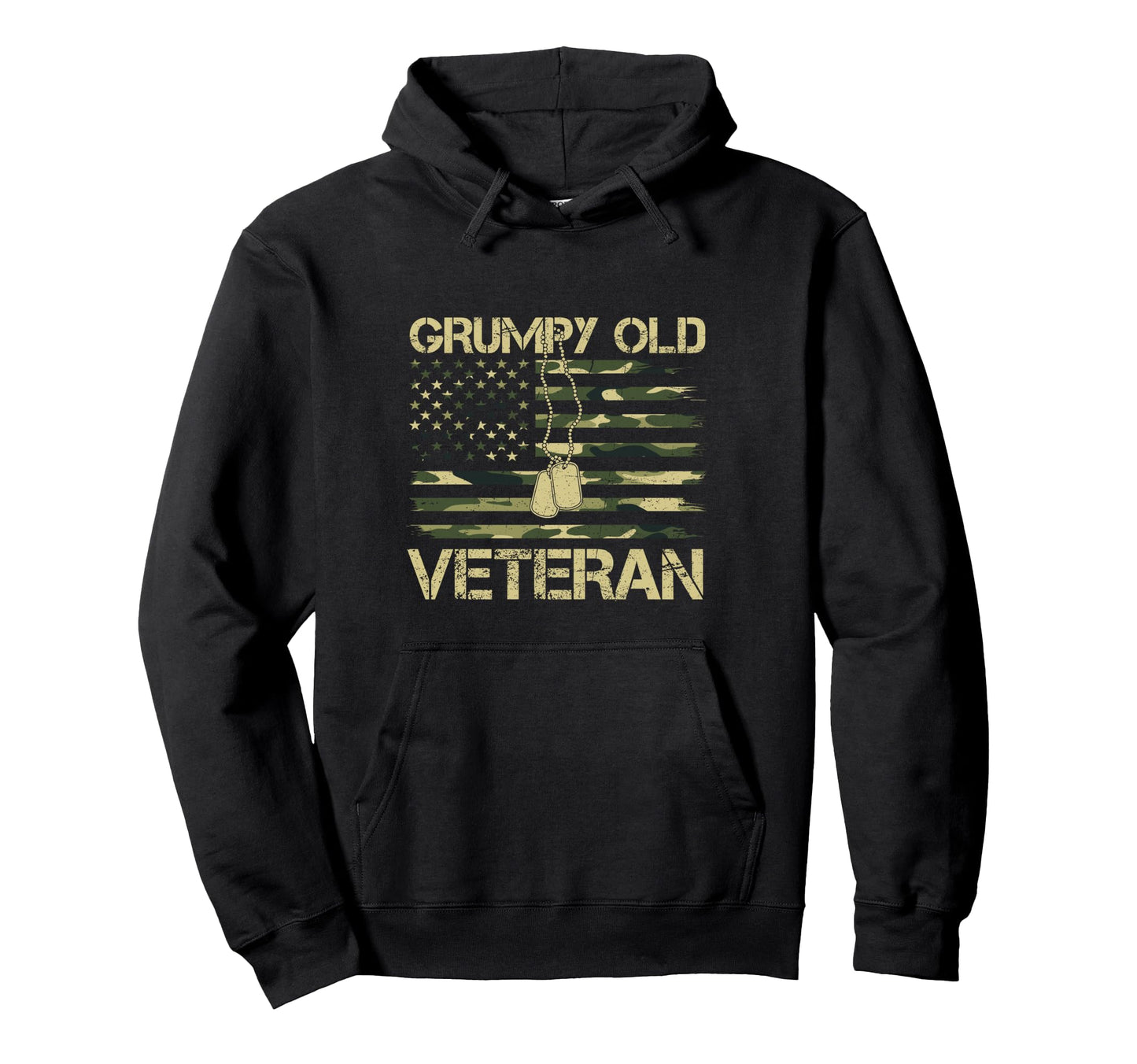 Patriotic Grumpy Old Veteran Hoodie - Fun Novelty Design Men Women - T-Shirt, Sweatshirt, Hoodie