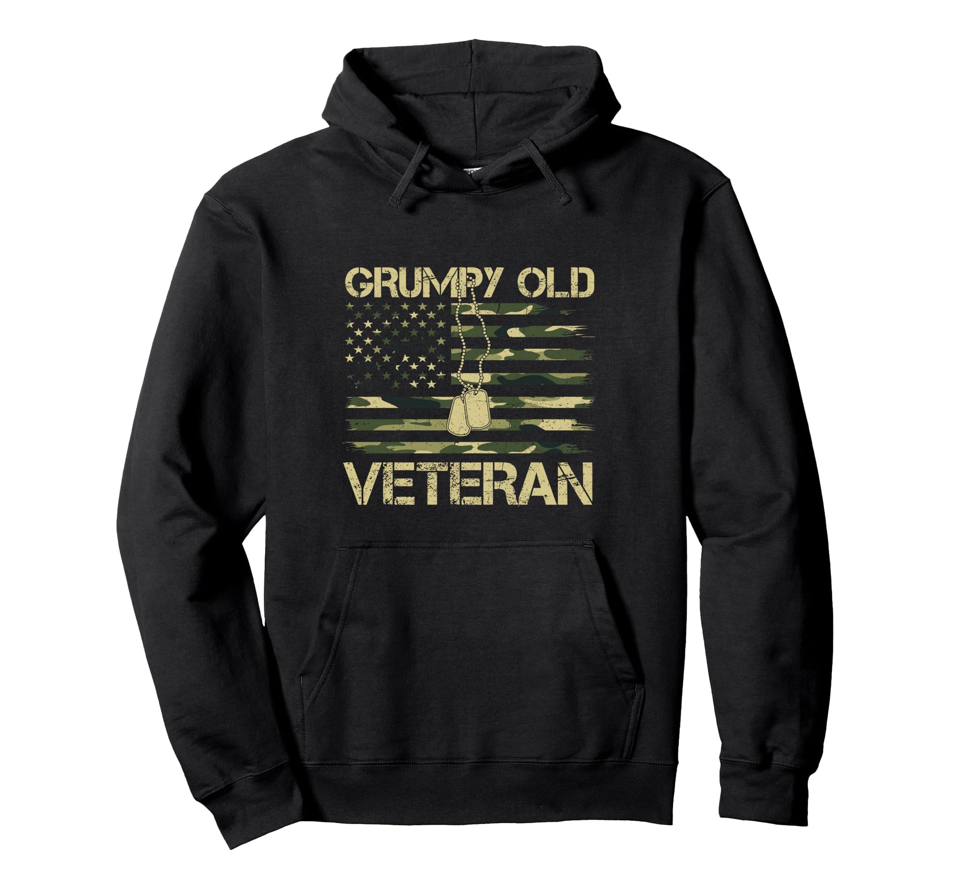 Patriotic Grumpy Old Veteran Hoodie - Fun Novelty Design Men Women - T-Shirt, Sweatshirt, Hoodie