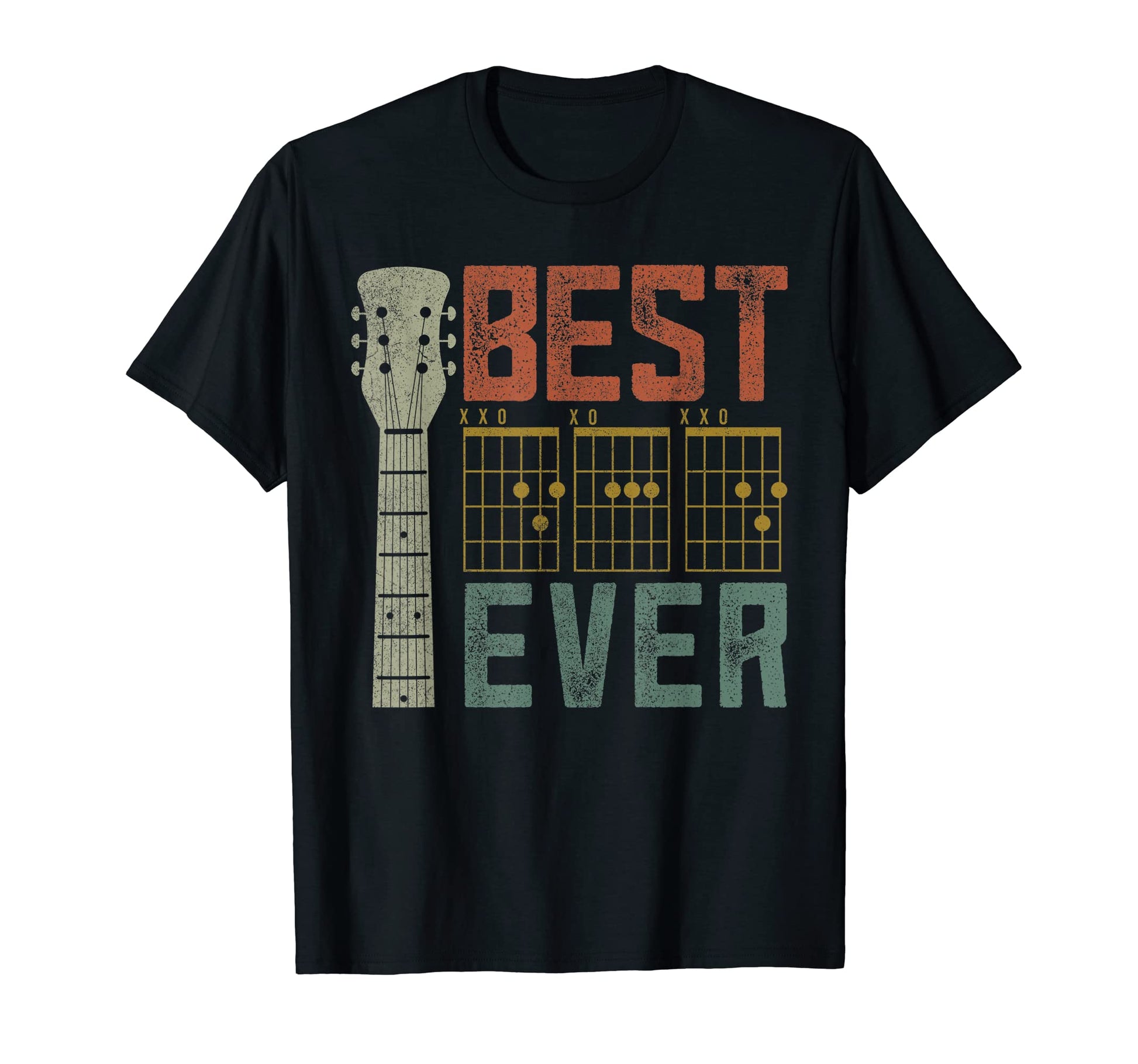 Guitar Music Fathers Day Best Dad Musician T-Shirt - Graphic Print Unisex - T-Shirt, Sweatshirt, Hoodie