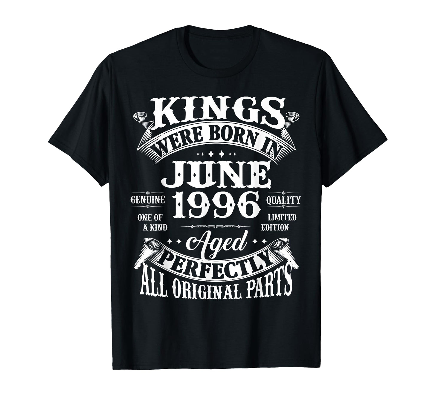 30Th Birthday Gift Kings Born June 1996 30 T-Shirt - Trendy Graphic Unisex - T-Shirt, Sweatshirt, Hoodie