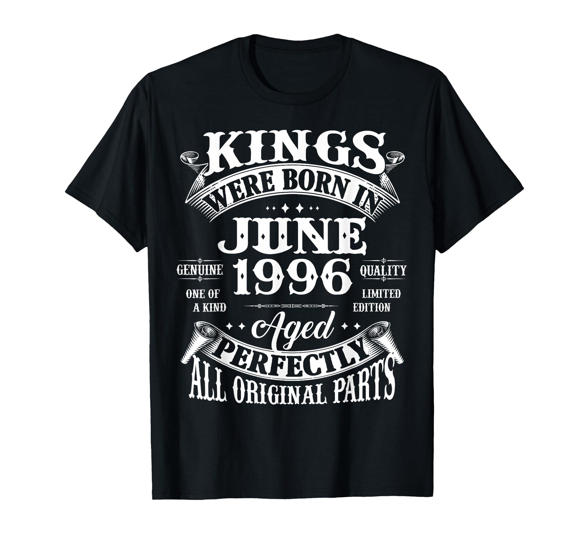 30Th Birthday Gift Kings Born June 1996 30 T-Shirt - Trendy Graphic Unisex - T-Shirt, Sweatshirt, Hoodie