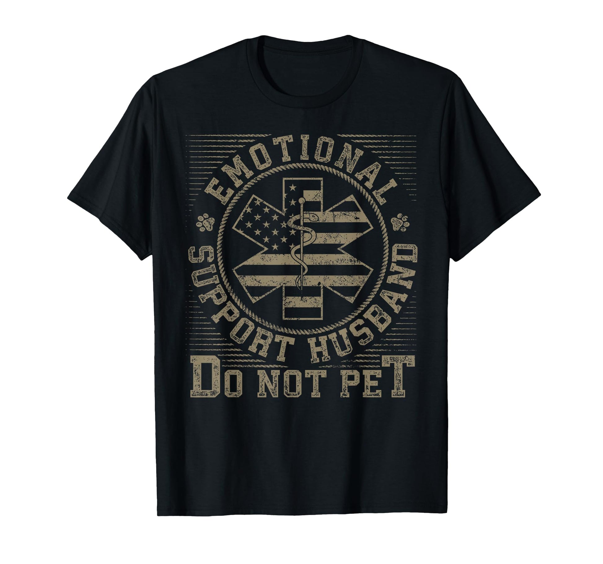 Emotional Support Husband Do Not Pet T-Shirt - Unique Graphic Men Women - T-Shirt, Sweatshirt, Hoodie