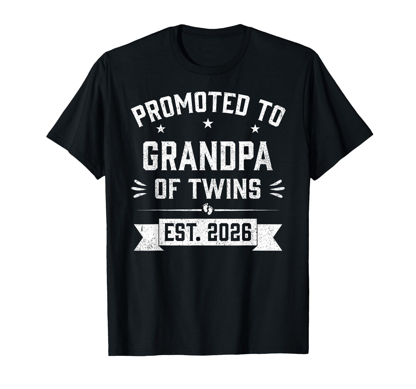 Promoted To Grandpa Twins Est 2026 T-Shirt - Custom Art Print Men Women - T-Shirt, Sweatshirt, Hoodie