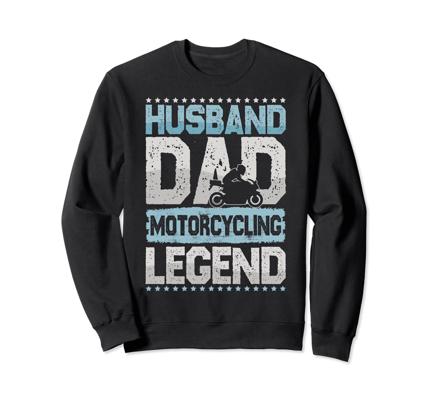 Biker Husband Dad Motorcycle Sweatshirt - Custom Art Print Men Women - T-Shirt, Sweatshirt, Hoodie