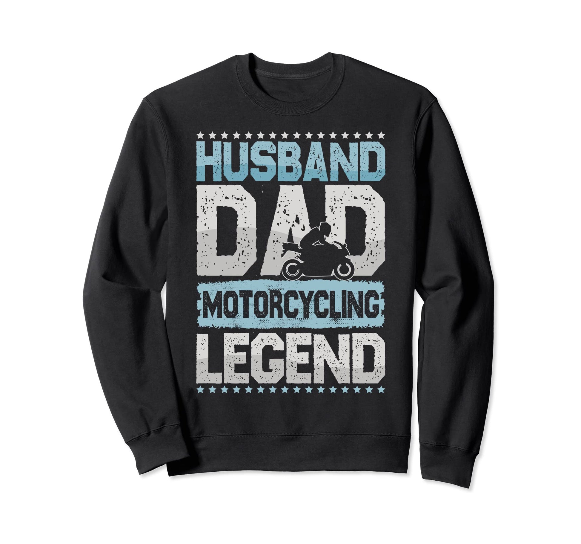 Biker Husband Dad Motorcycle Sweatshirt - Custom Art Print Men Women - T-Shirt, Sweatshirt, Hoodie