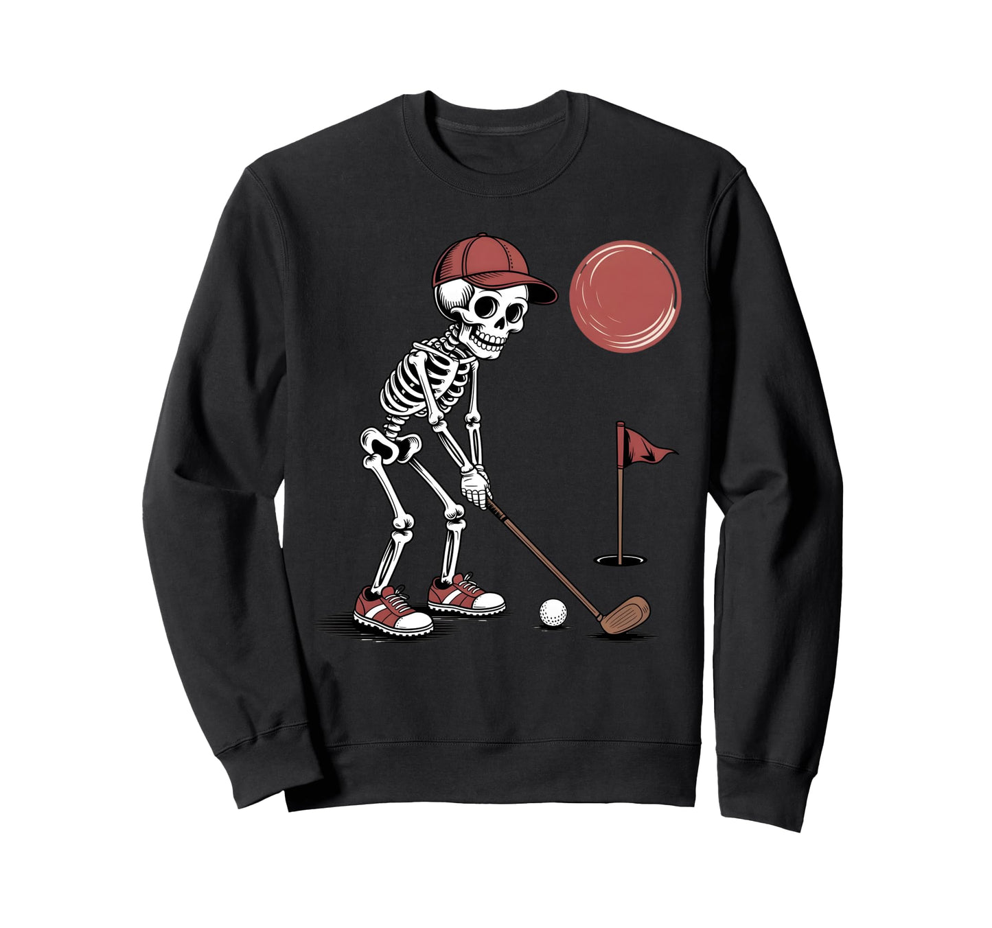 Skeleton Golfer Golf Player Funny Dad Sweatshirt - Trendy Graphic Unisex - T-Shirt, Sweatshirt, Hoodie