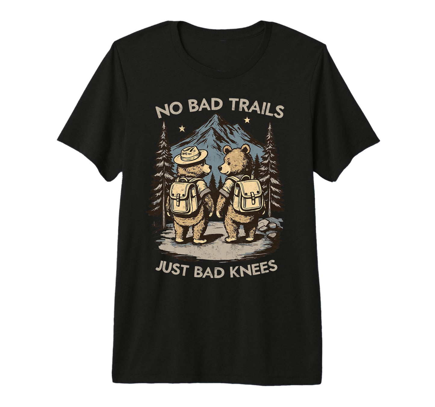 No Bad Trails Just Bad Knees Hiker T-Shirt - Streetwear Style for Adults - T-Shirt, Sweatshirt, Hoodie