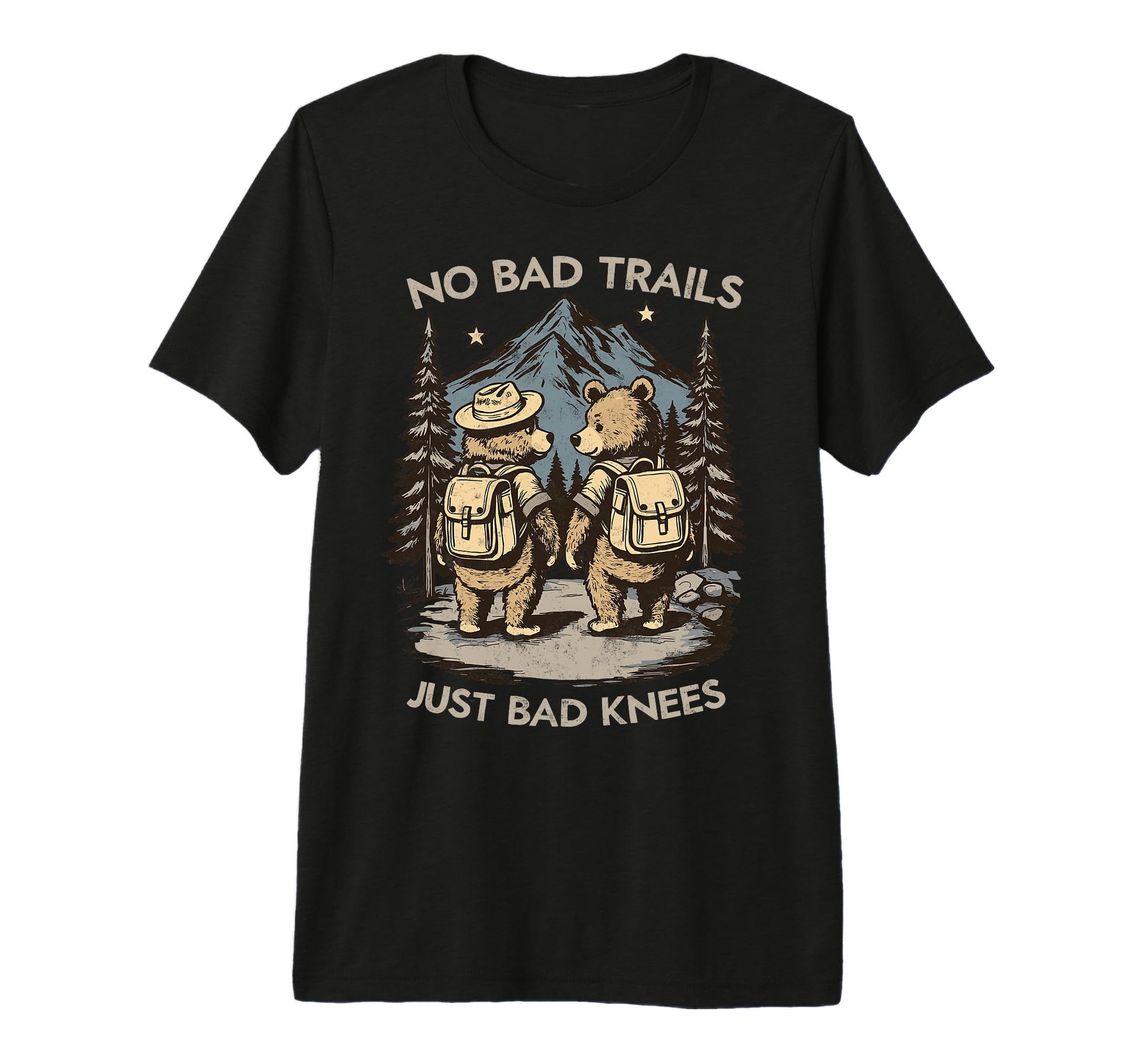 No Bad Trails Just Bad Knees Hiker T-Shirt - Streetwear Style for Adults - T-Shirt, Sweatshirt, Hoodie