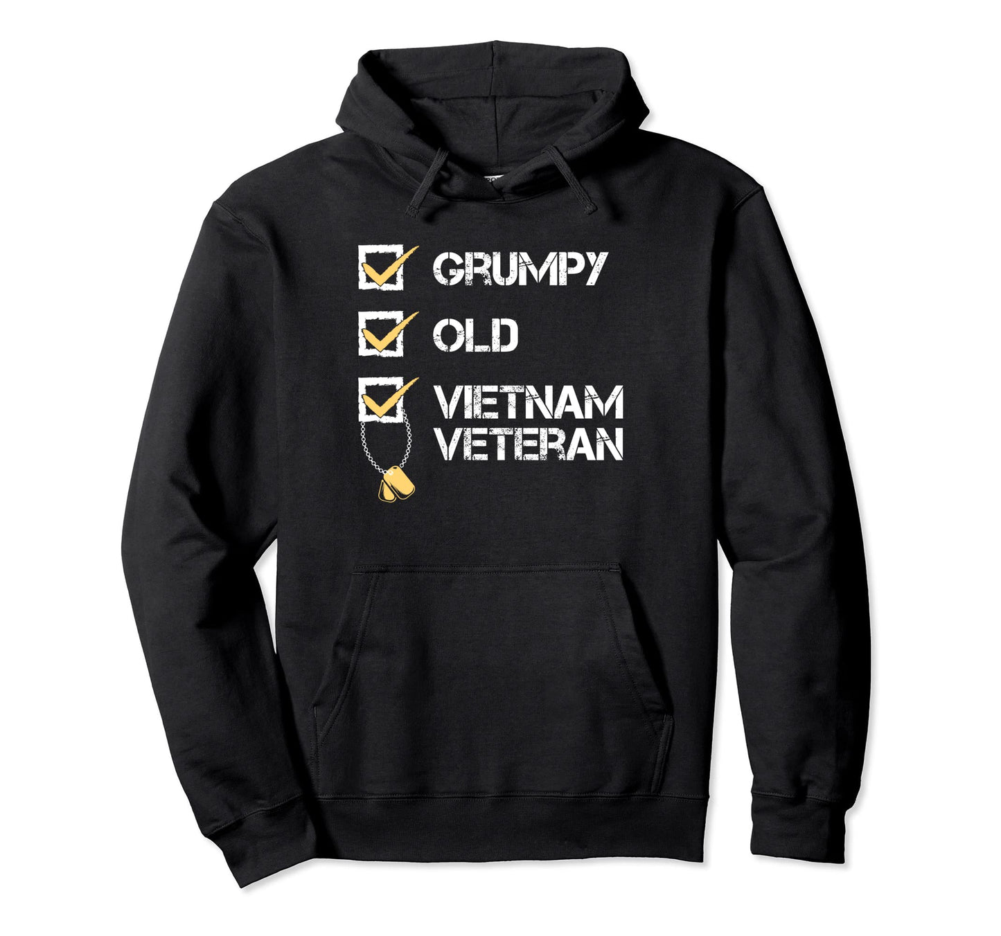 Grumpy Old Vietnam Veteran Armed Hoodie - Custom Art Print Men Women - T-Shirt, Sweatshirt, Hoodie