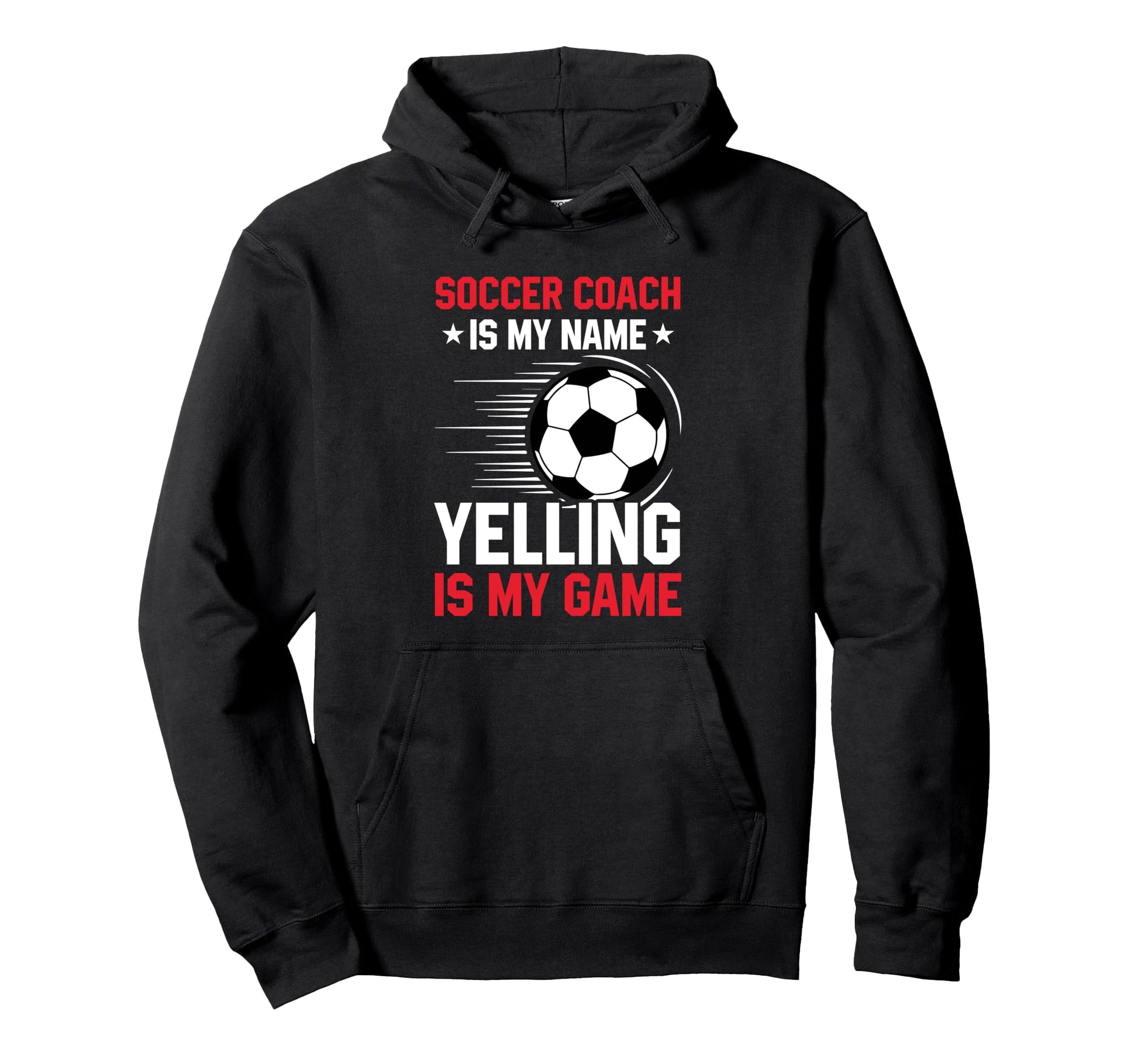Coaching Soccer Dad Coach Soccer Coach Hoodie - Graphic Print for Adults - T-Shirt, Sweatshirt, Hoodie