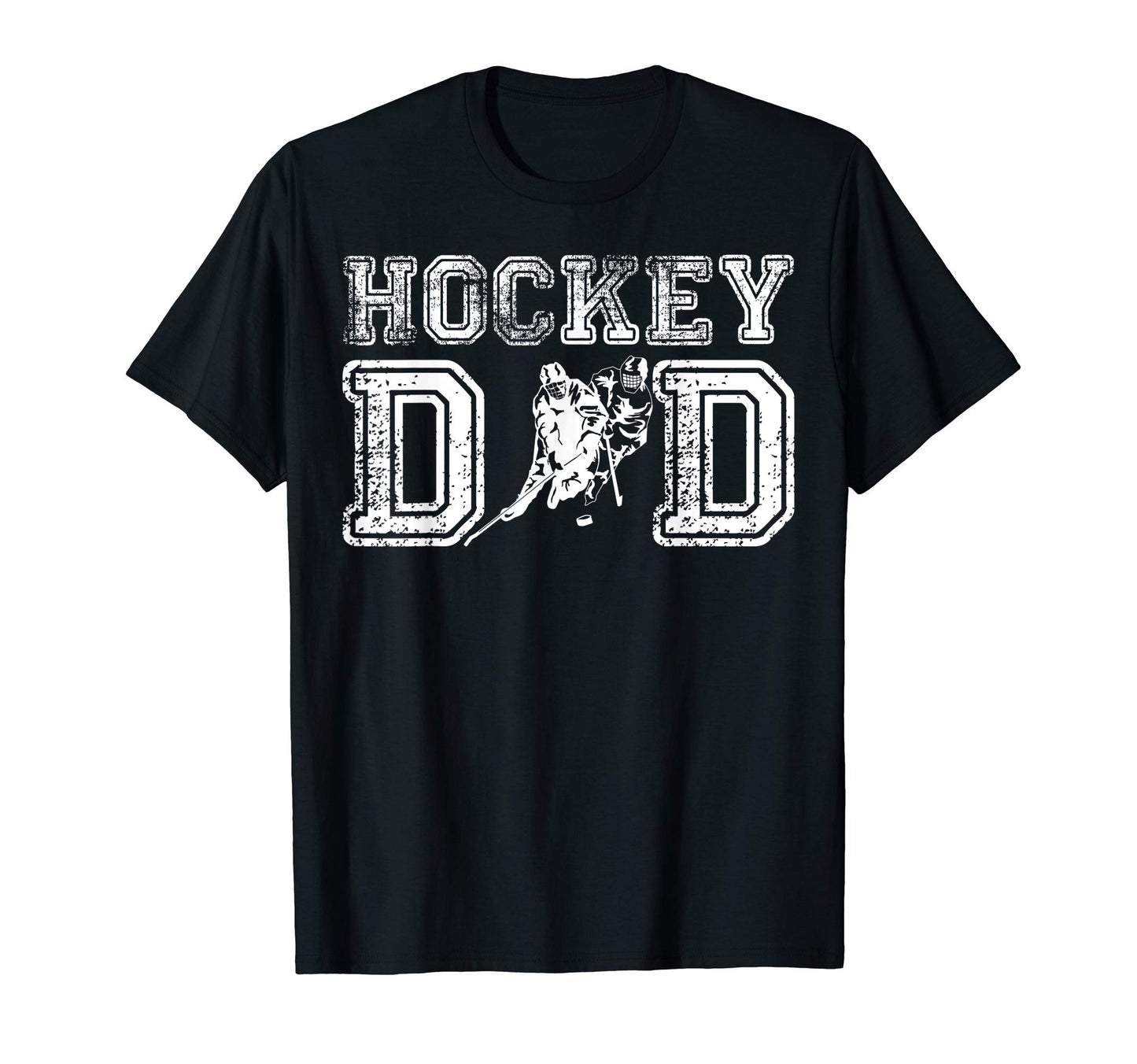 Ice Hockey Dad Player Daddy Fathers T-Shirt - Custom Art Print Men Women - T-Shirt, Sweatshirt, Hoodie