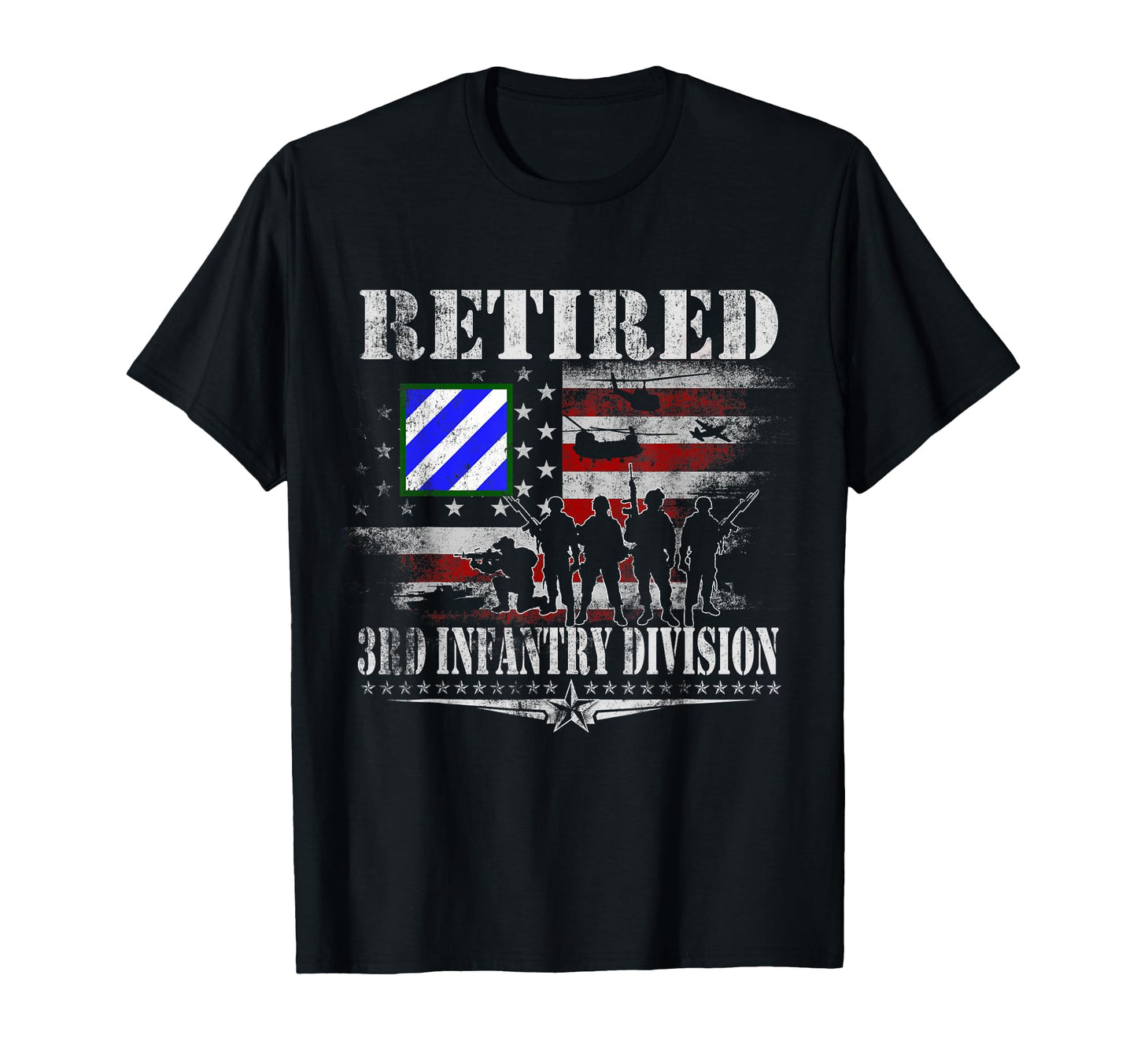 Retired 3Rd Infantry Division T-Shirt - Casual Everyday Wear Men Women - T-Shirt, Sweatshirt, Hoodie