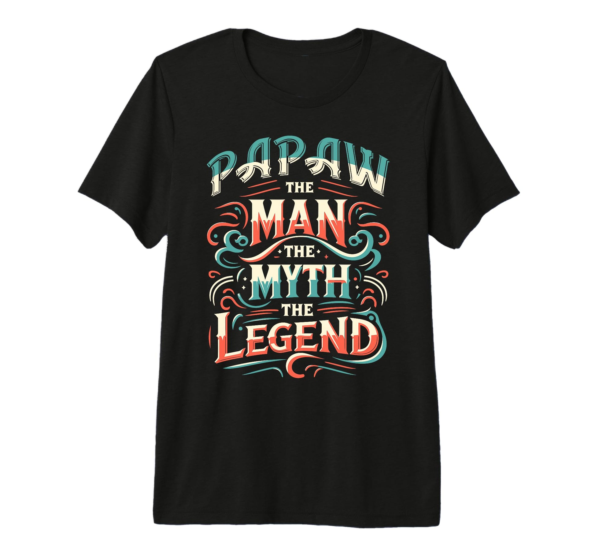 Mens Papaw Myth Legend Dad Grandpa Tri T-Shirt - Unique Graphic Unisex - T-Shirt, Sweatshirt, Hoodie