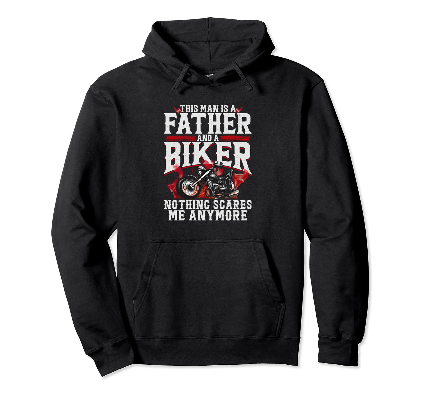 Biker Dad Fathers Day Motorcycle Hoodie - Streetwear Style Men Women - T-Shirt, Sweatshirt, Hoodie