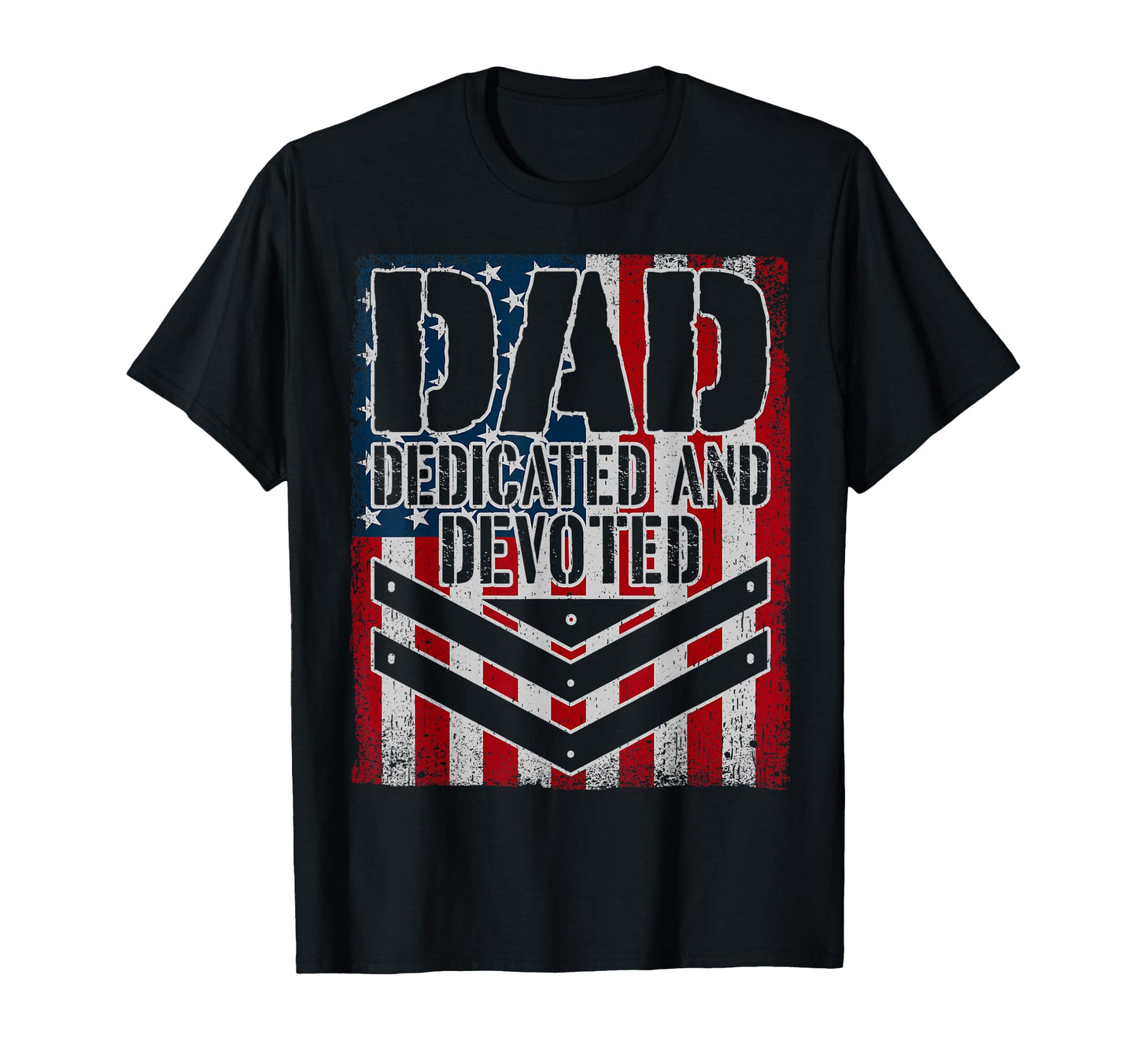Dad Dedicated And Devoted Usa T-Shirt - Custom Art Print for Adults - T-Shirt, Sweatshirt, Hoodie