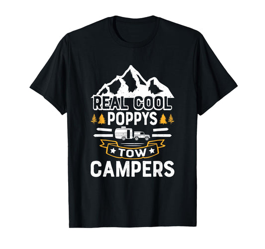 Camping Grandpa Camping Poppy Camper T-Shirt - Minimalist Print Men Women - T-Shirt, Sweatshirt, Hoodie