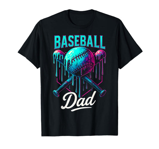 Baseball Drip Dad Ice Cream Drip T-Shirt - Casual Everyday Wear Unisex - T-Shirt, Sweatshirt, Hoodie
