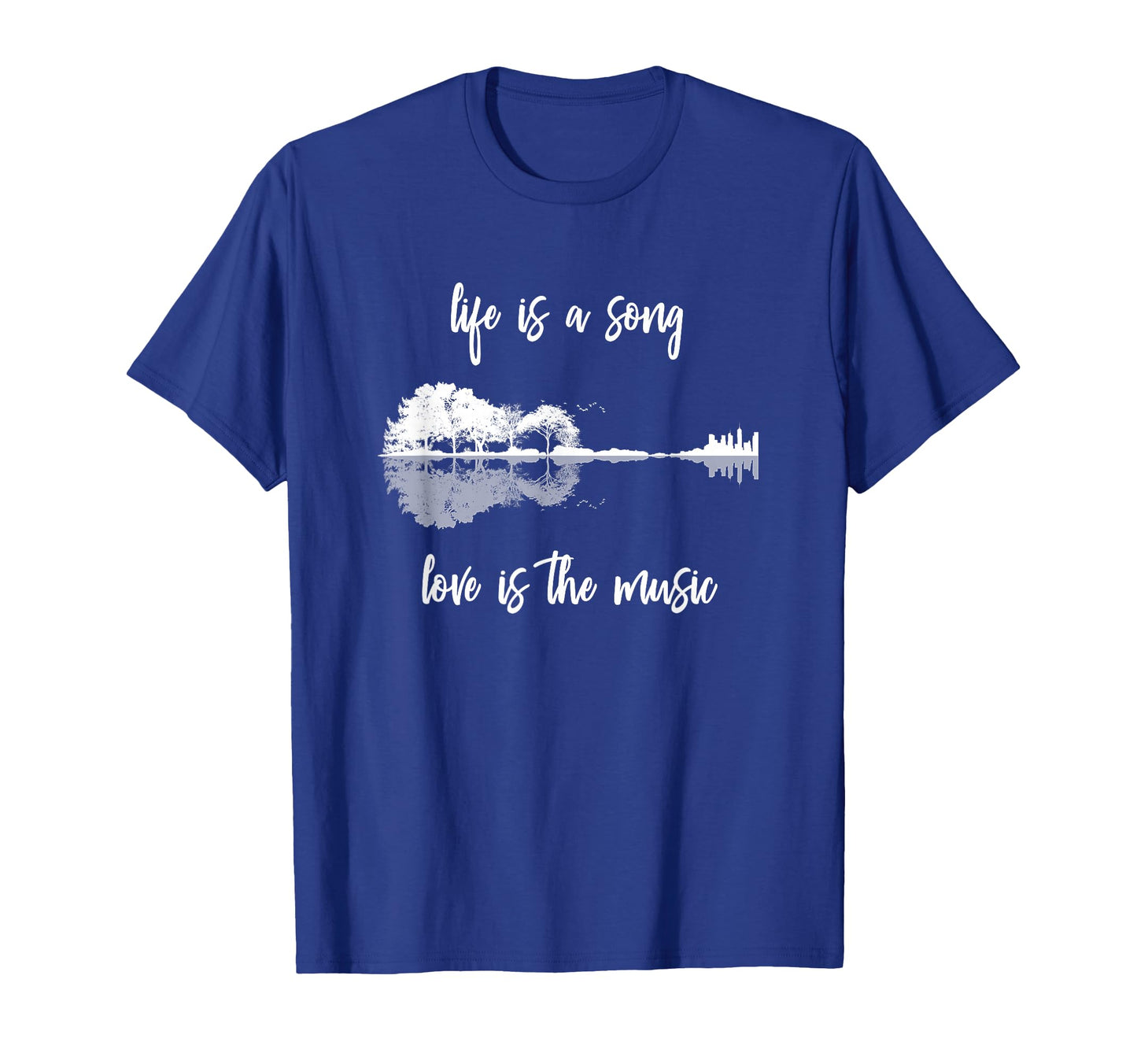 Life Is Song Love Is Music Guitar T-Shirt - Custom Art Print Unisex - T-Shirt, Sweatshirt, Hoodie
