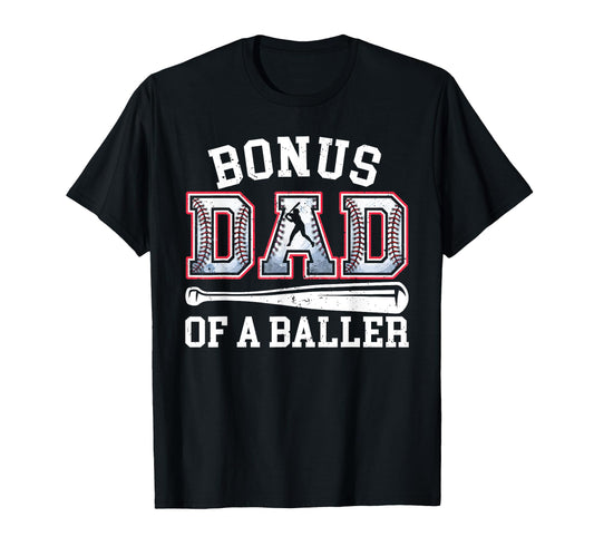 Bonus Dad Baseball Dad Fathers Day T-Shirt - Trendy Graphic Men Women - T-Shirt, Sweatshirt, Hoodie