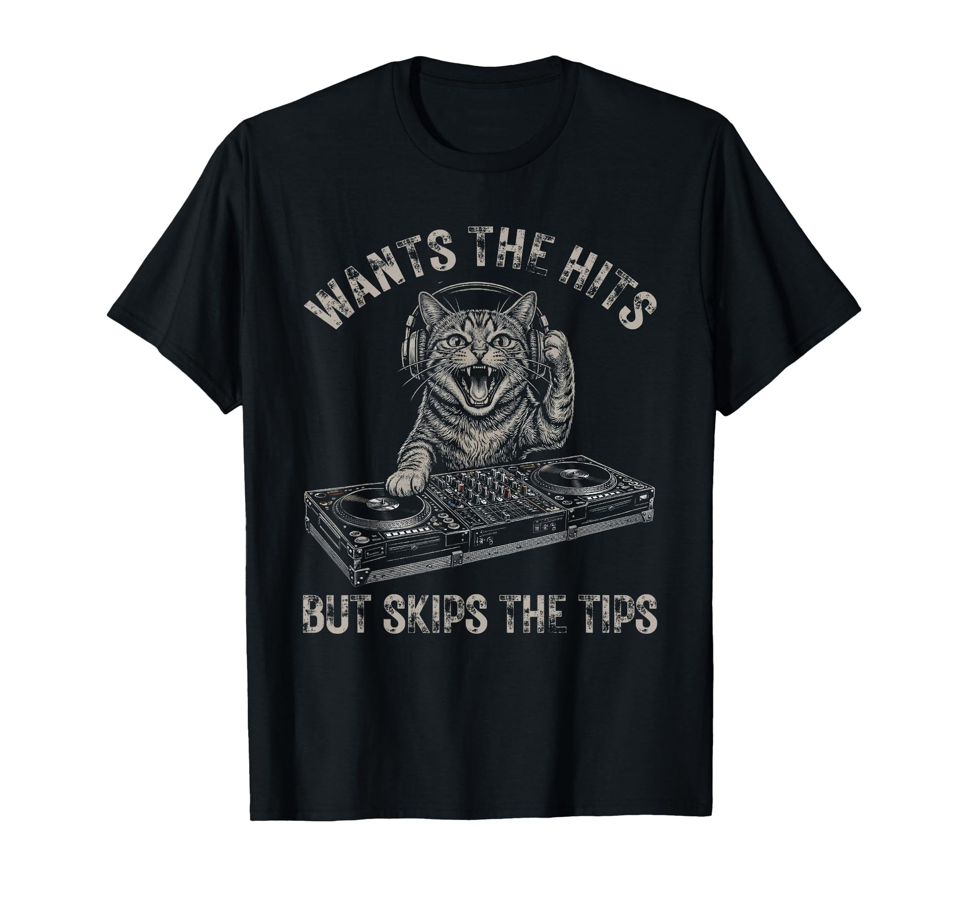 Funny Dj Cat Musician Music Producer T-Shirt - Aesthetic Graphic Men Women - T-Shirt, Sweatshirt, Hoodie