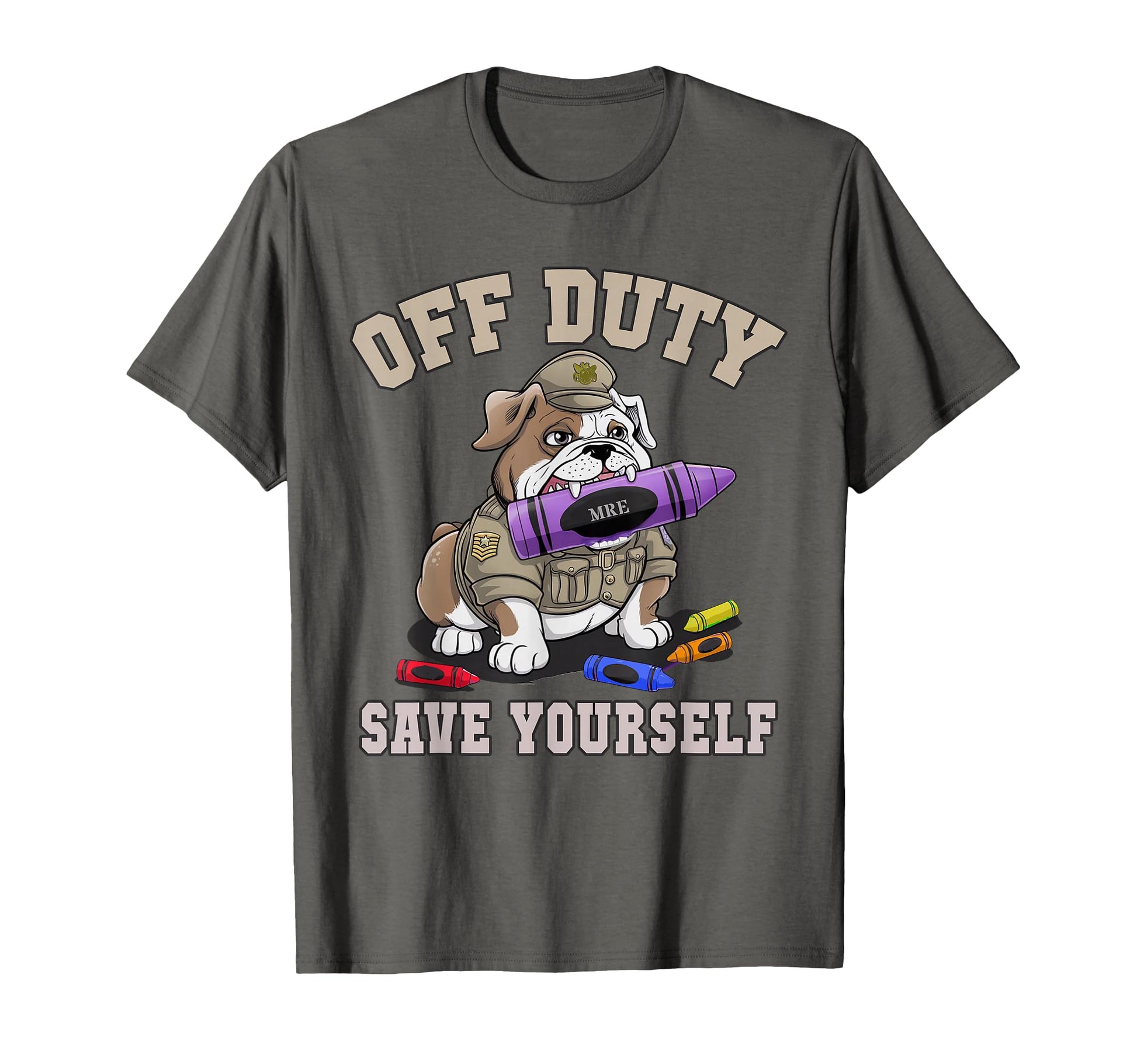 Funny Off Duty Save Yourself Soldier T-Shirt - Trendy Graphic Men Women - T-Shirt, Sweatshirt, Hoodie