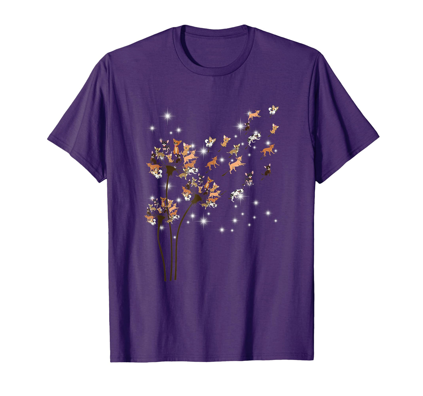 Chihuahua Flower Fly Dandelion T-Shirt - Aesthetic Graphic for Adults - T-Shirt, Sweatshirt, Hoodie