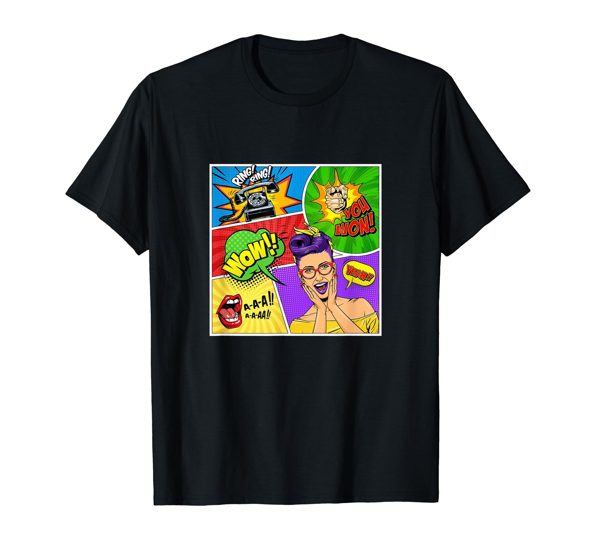 Colourful Pop Art Pop Art Mobile Phone T-Shirt - Graphic Print Men Women - T-Shirt, Sweatshirt, Hoodie