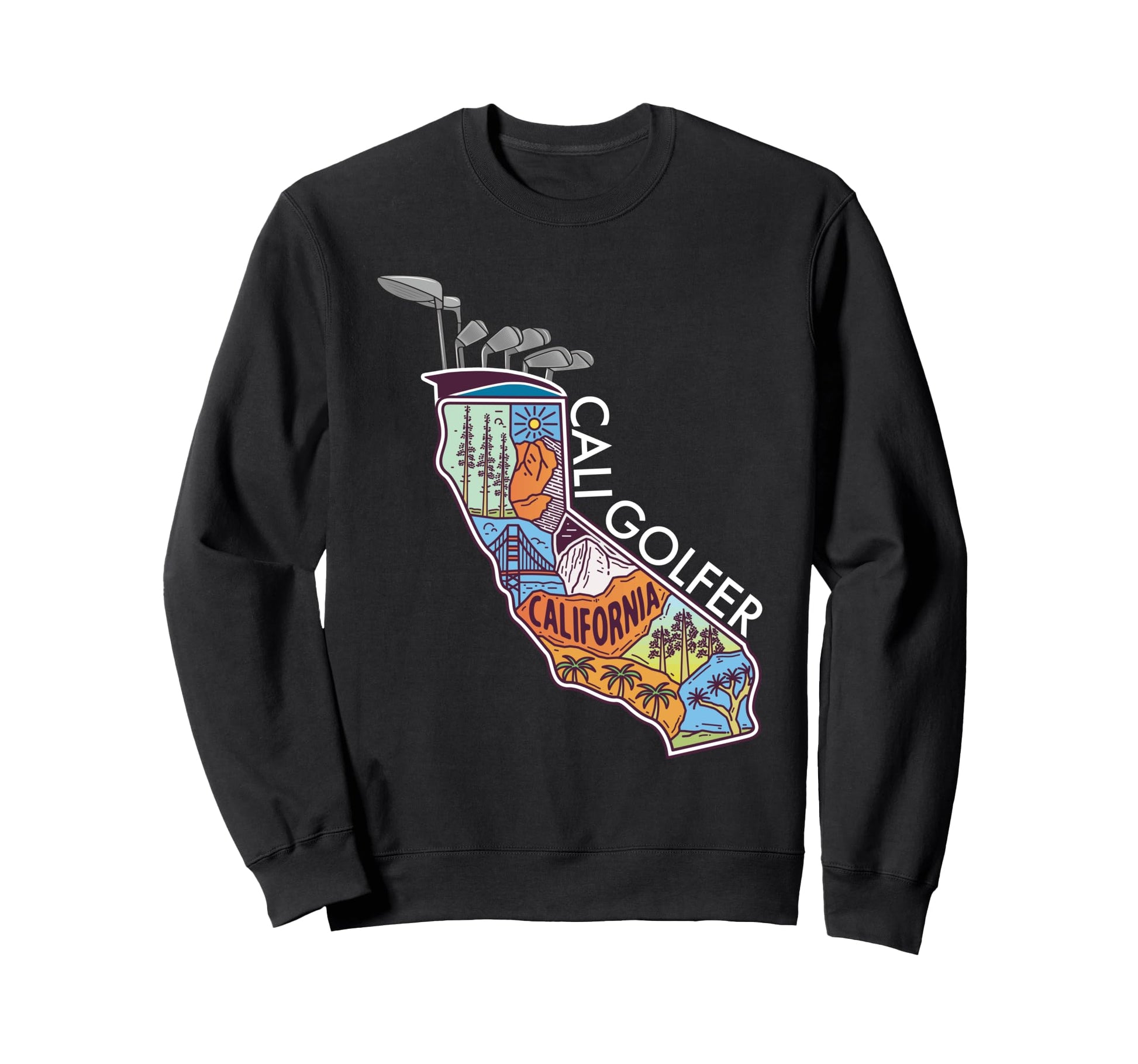 California Fathers Day Golf Bag Sweatshirt - Aesthetic Graphic for Adults - T-Shirt, Sweatshirt, Hoodie