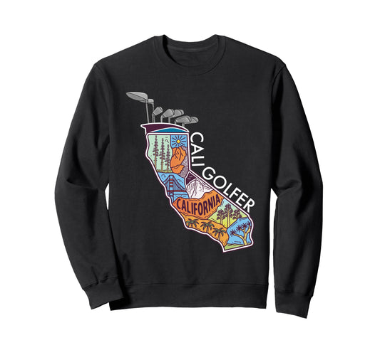 California Fathers Day Golf Bag Sweatshirt - Aesthetic Graphic for Adults - T-Shirt, Sweatshirt, Hoodie