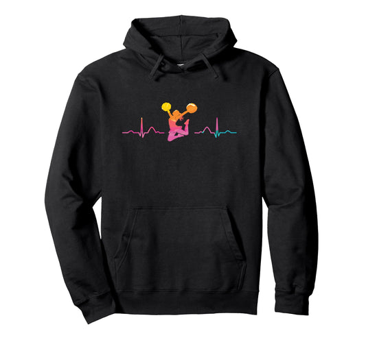 Cheerleader Cheer Mom Love Hoodie - Minimalist Print for Adults - T-Shirt, Sweatshirt, Hoodie
