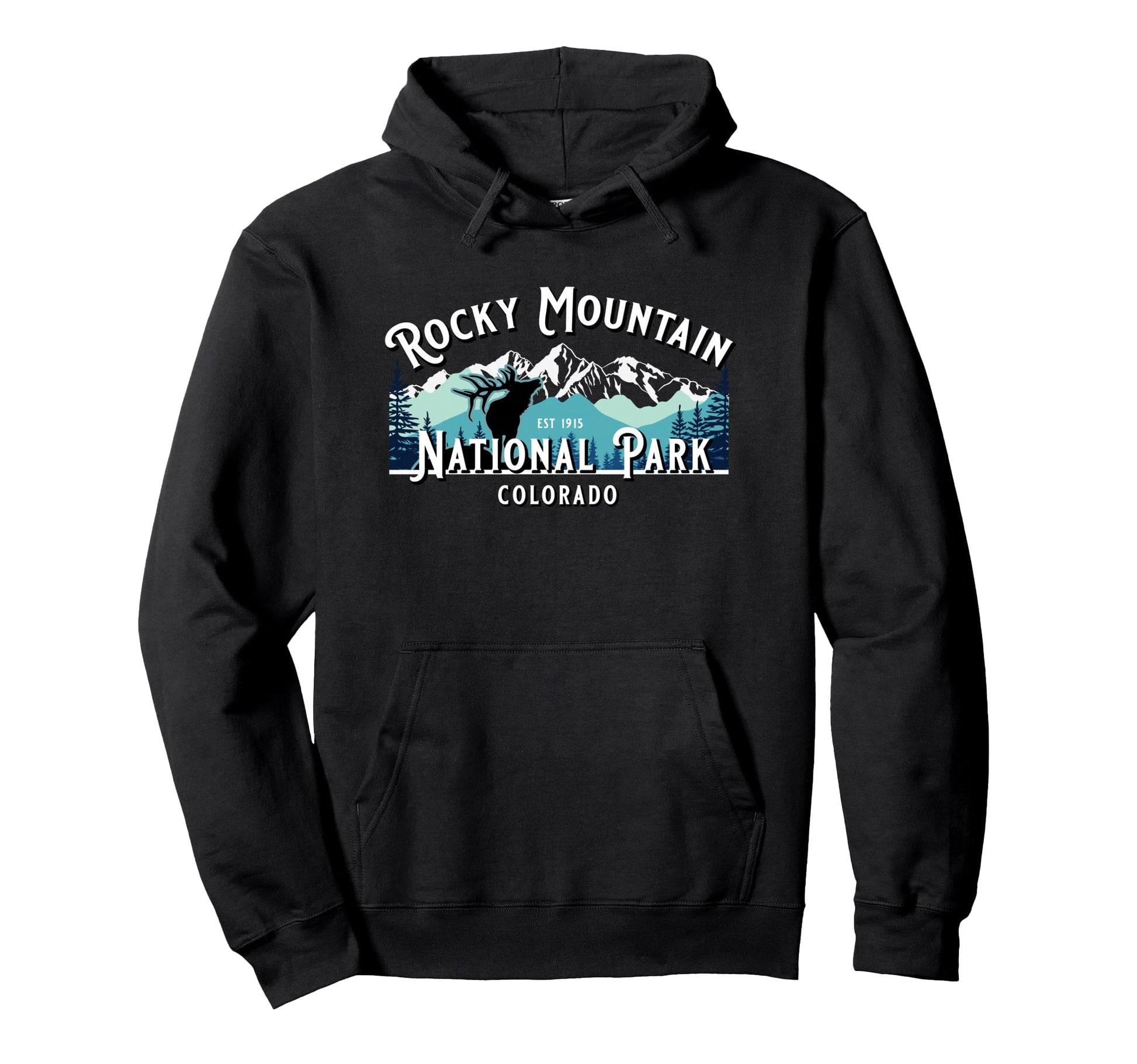 Rocky Mountain National Park Colorado Hoodie - Unique Graphic for Adults - T-Shirt, Sweatshirt, Hoodie
