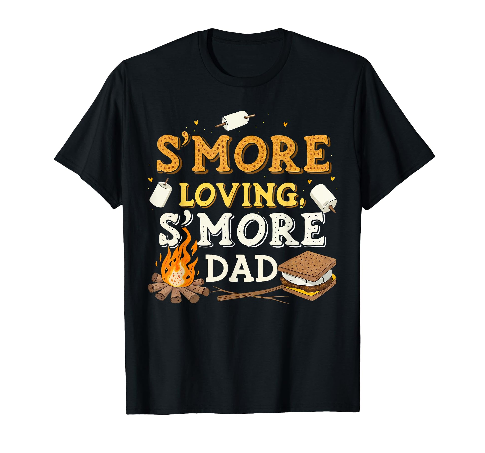 Funny Smore Dad Camping Marshmallow T-Shirt - Novelty Apparel for Adults - T-Shirt, Sweatshirt, Hoodie