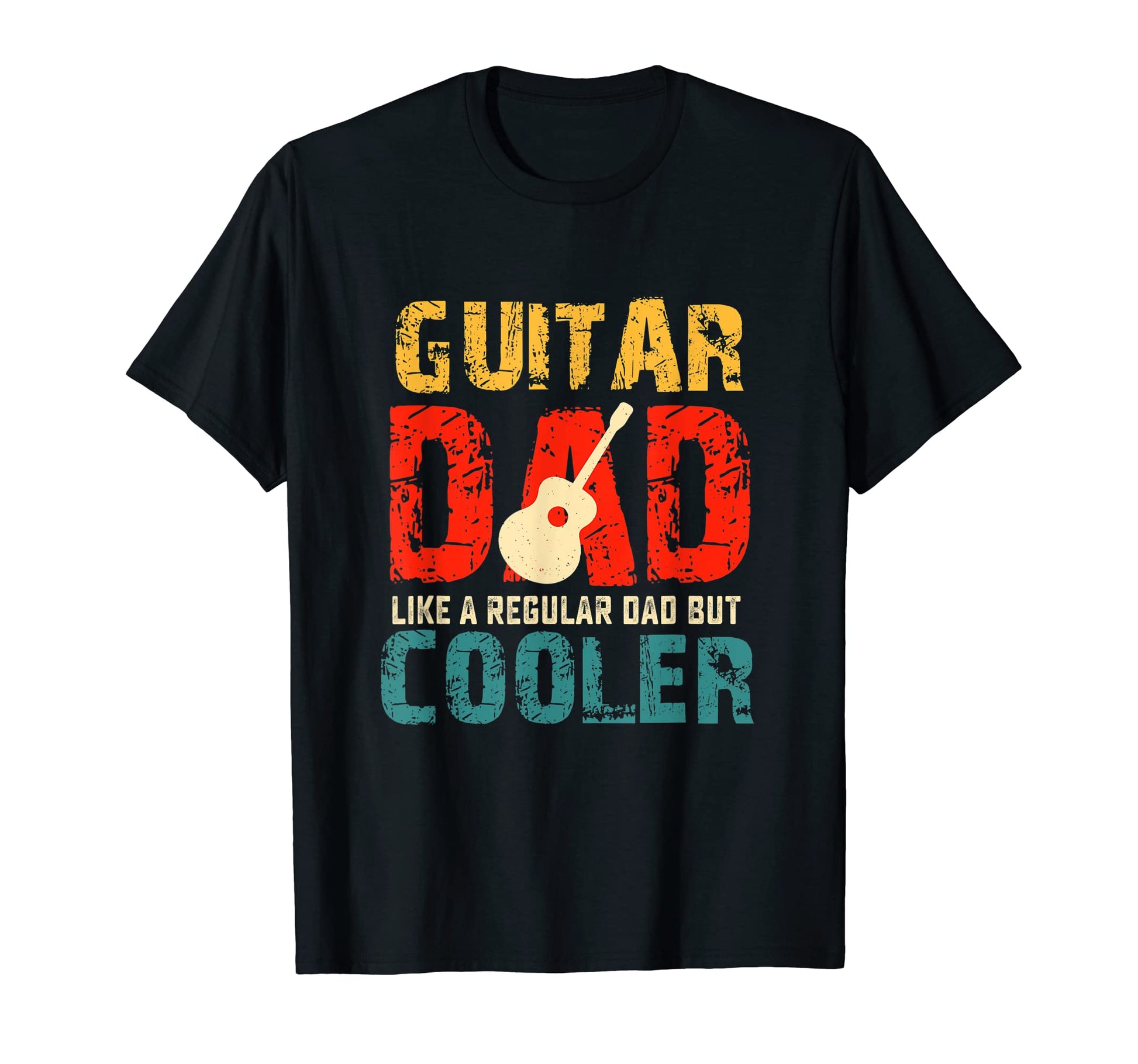 Guitar Fathers Day Dad Gift Musician T-Shirt - Custom Art Print for Adults - T-Shirt, Sweatshirt, Hoodie