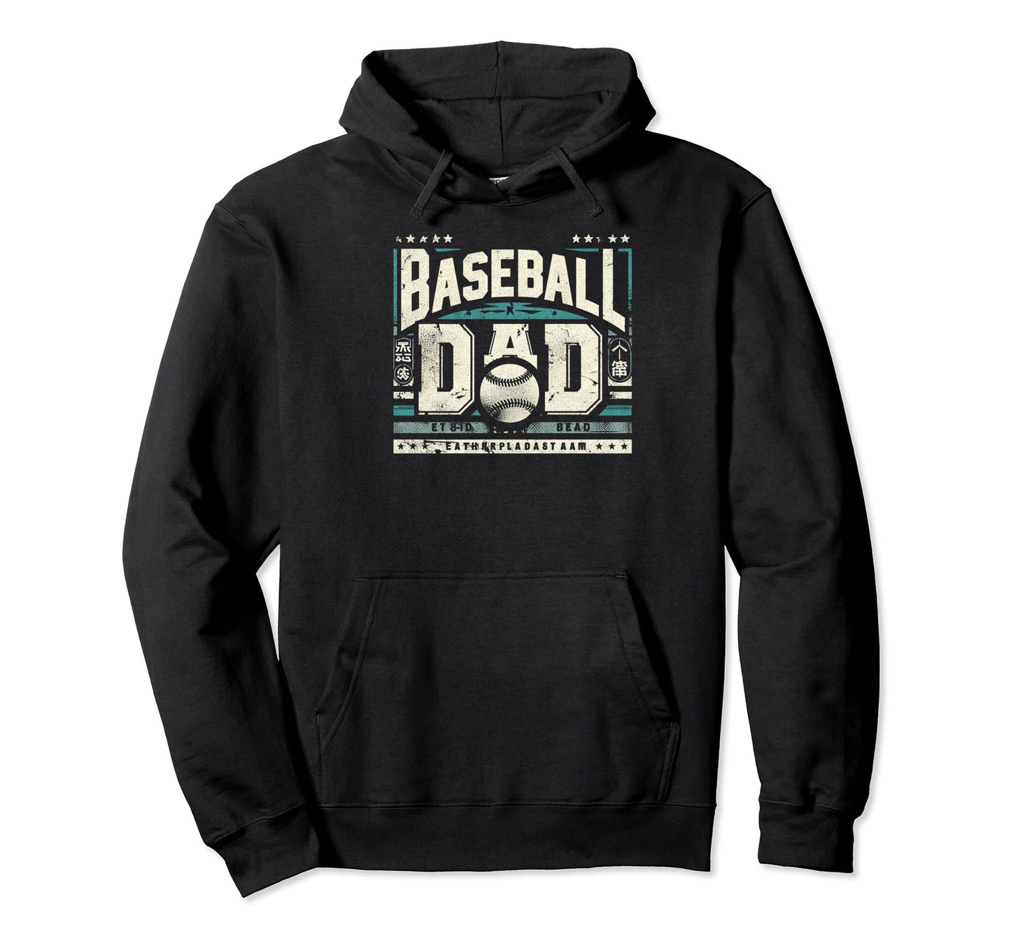 Baseball Dad Fathers Day Hoodie - Casual Everyday Wear Men Women - T-Shirt, Sweatshirt, Hoodie