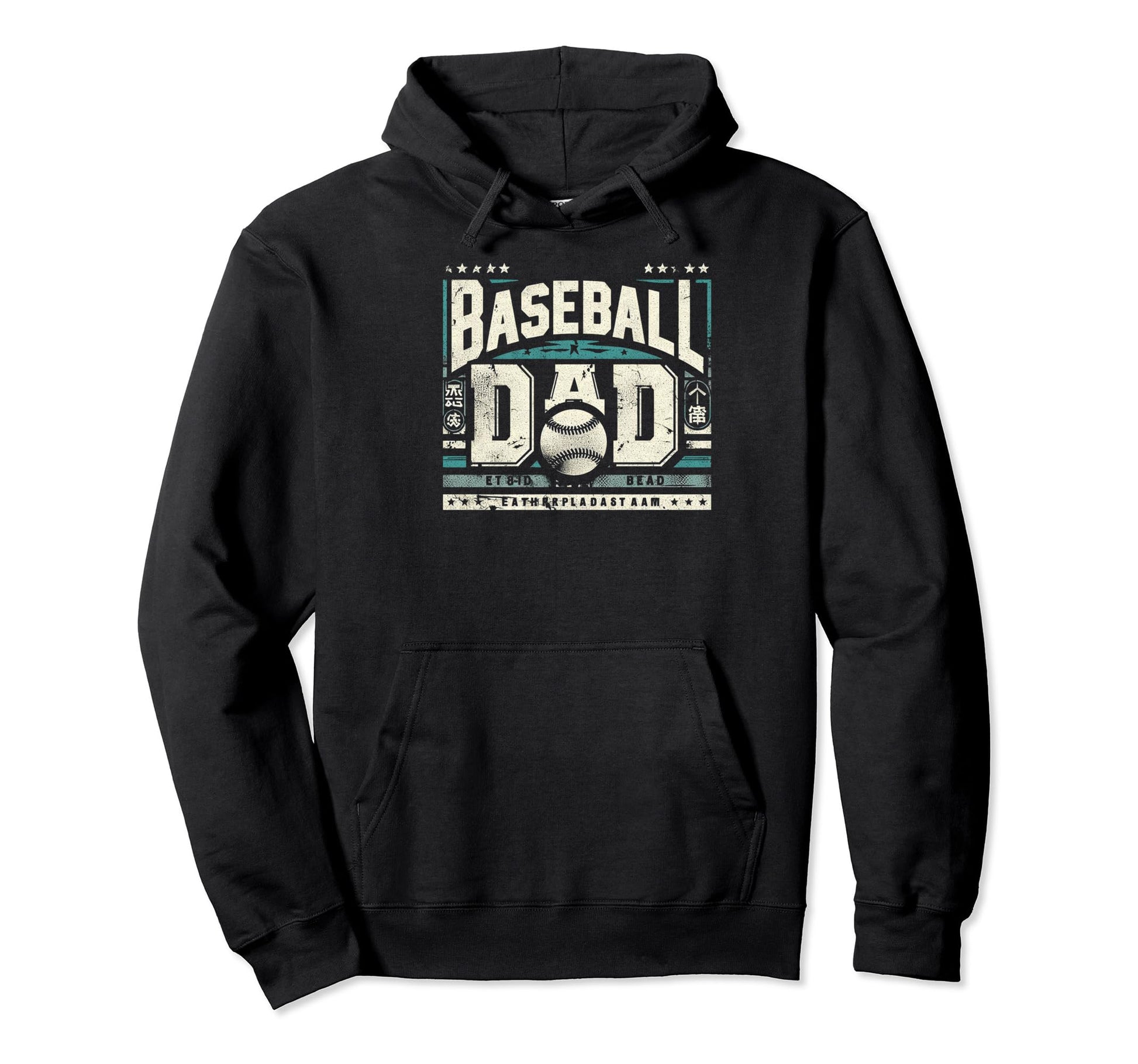 Baseball Dad Fathers Day Hoodie - Casual Everyday Wear Men Women - T-Shirt, Sweatshirt, Hoodie