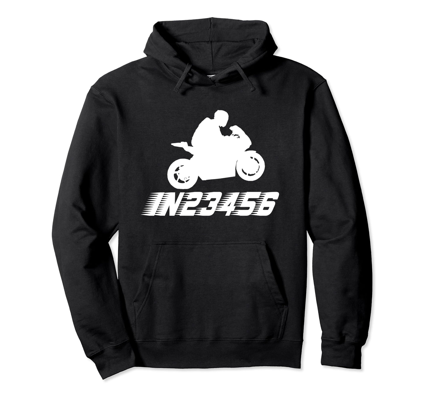 Motorcyclist Sportbike Motorcycle 1N23456 Hoodie - Graphic Print for Adults - T-Shirt, Sweatshirt, Hoodie