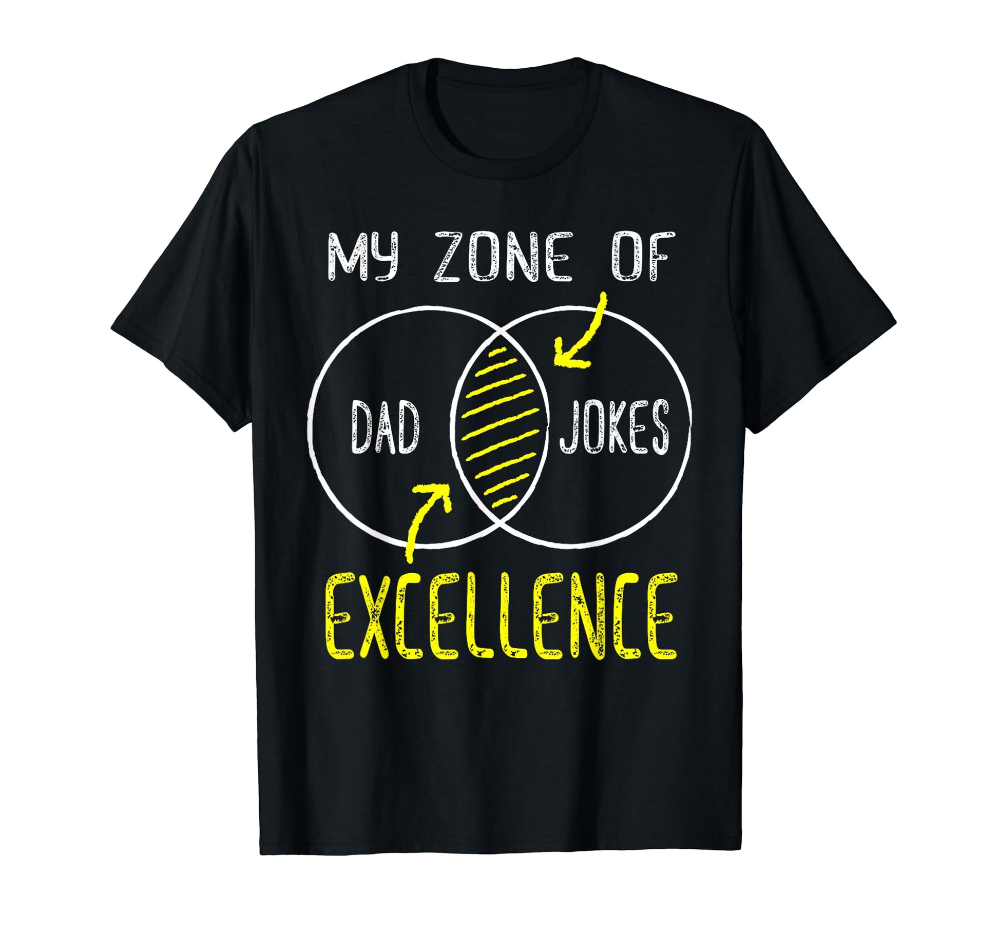 Mens My Zone Excellence Dad Joke Venn T-Shirt - Trendy Graphic for Adults - T-Shirt, Sweatshirt, Hoodie