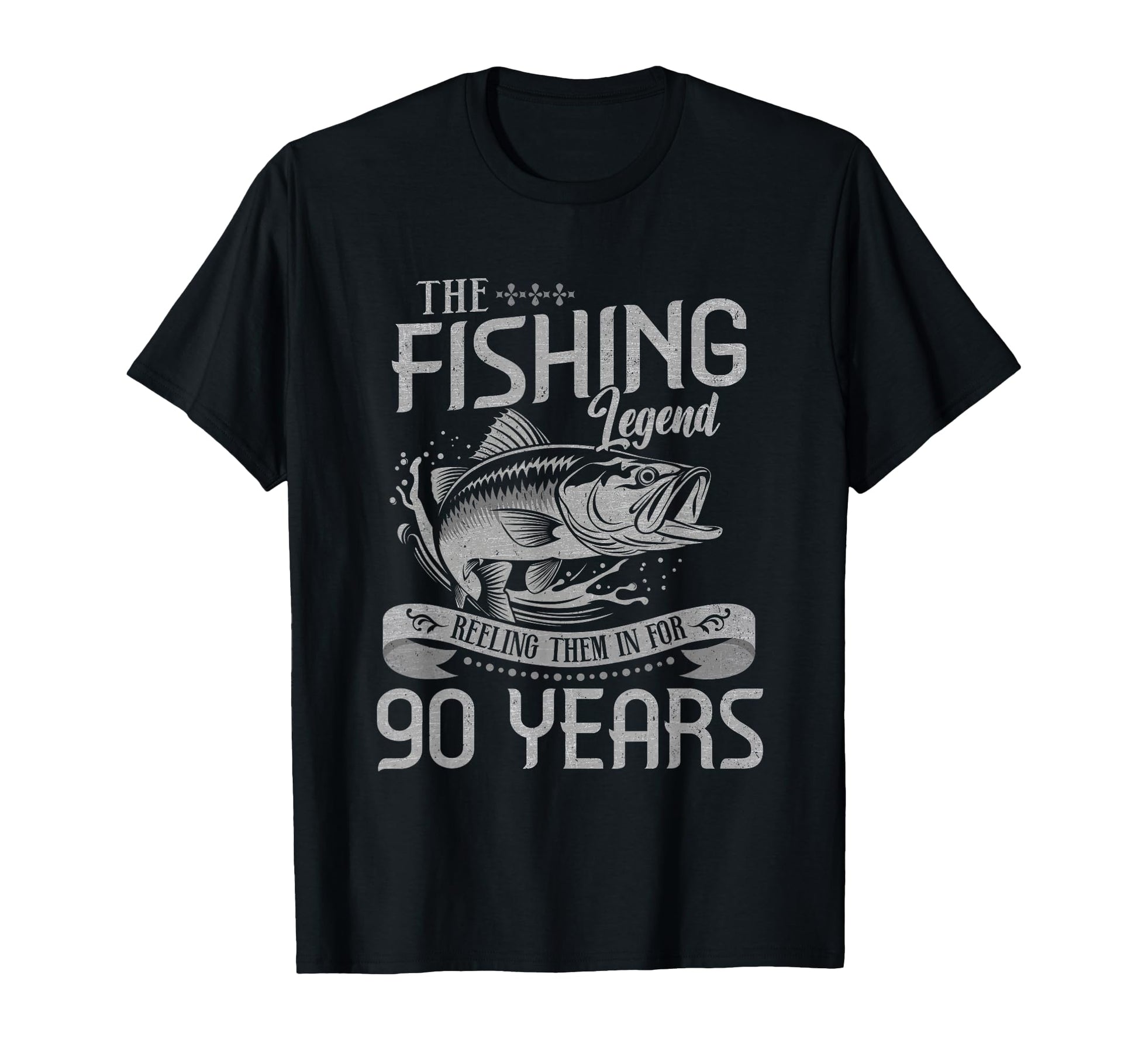 Fishing Legend 90 Years Old Gift T-Shirt - Novelty Apparel Men Women - T-Shirt, Sweatshirt, Hoodie