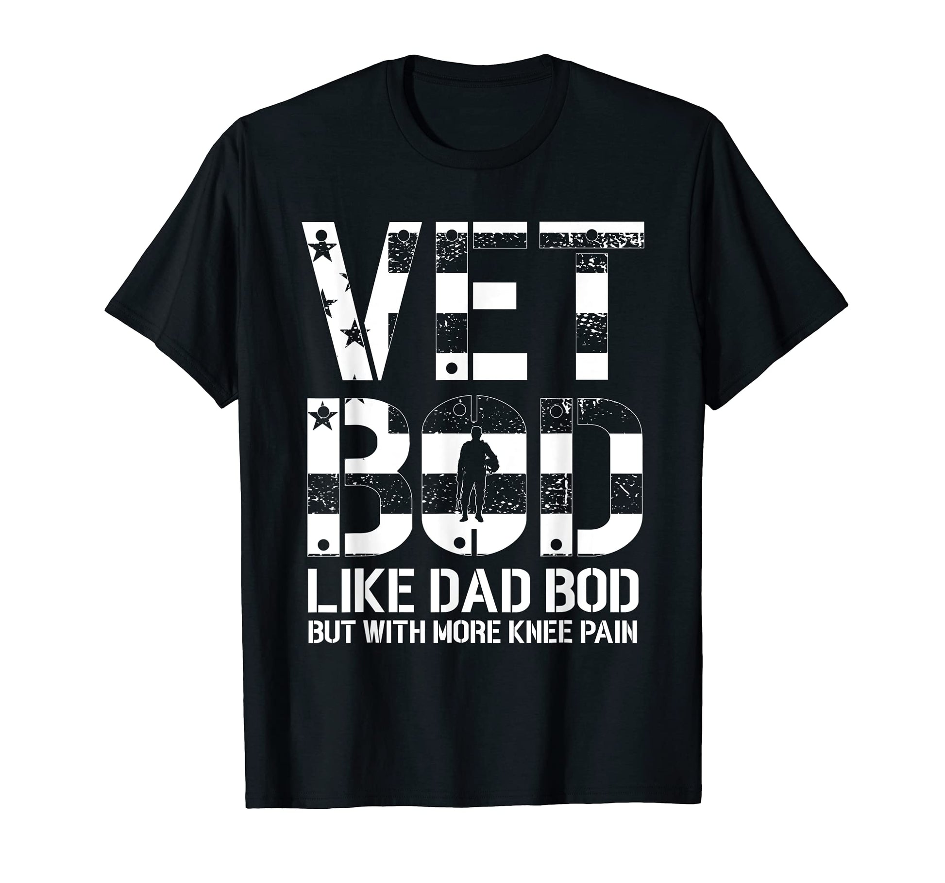 Funny Veteran Usa Flag Vet Bod T-Shirt - Custom Art Print for Adults - T-Shirt, Sweatshirt, Hoodie