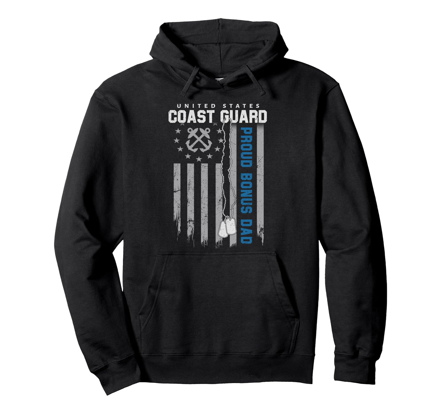 Proud Coast Guard Bonus Dad Us Coastie Hoodie - Graphic Print Unisex - T-Shirt, Sweatshirt, Hoodie