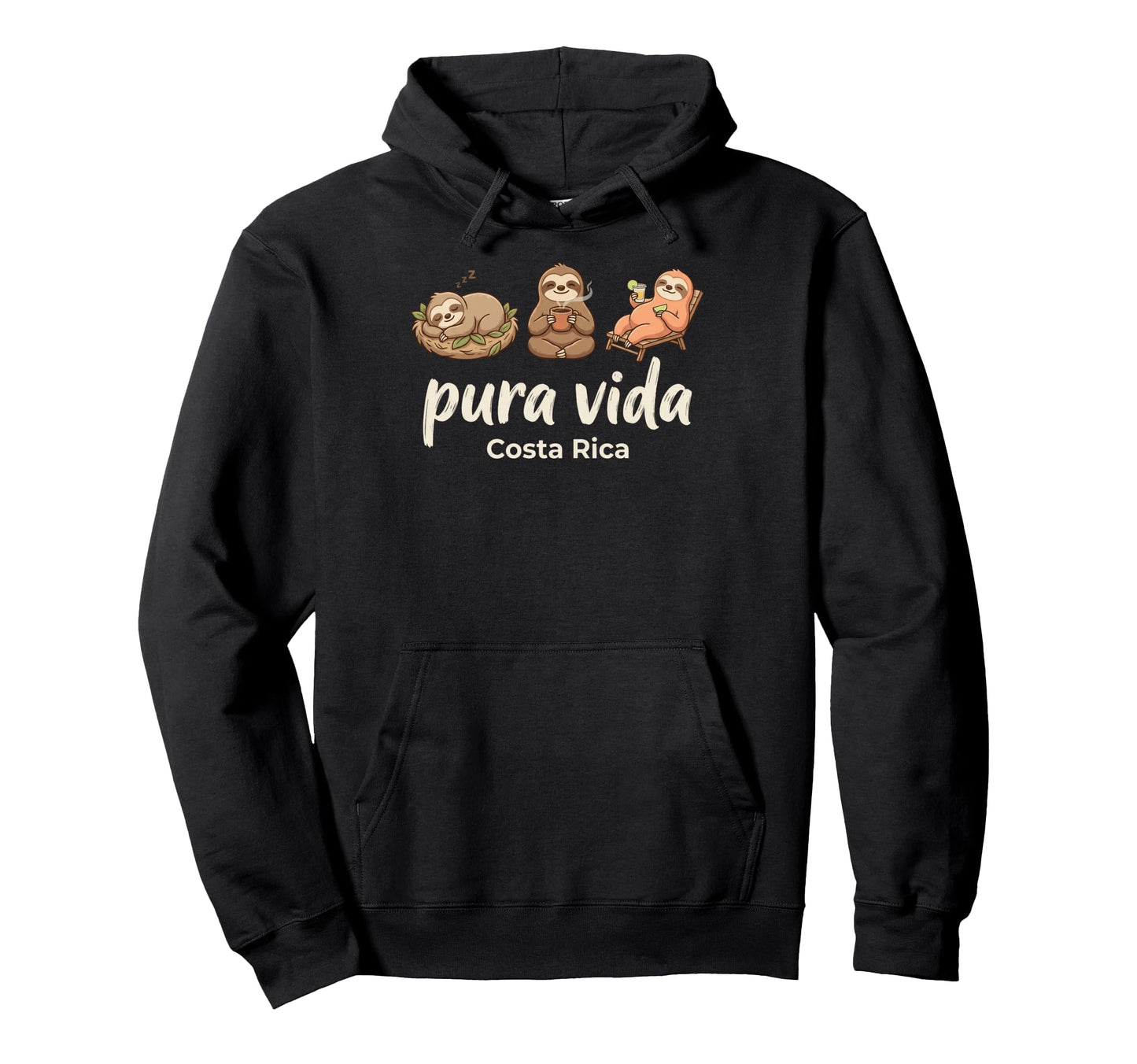 Vacation Tropical Ocean Pura Vida Hoodie - Custom Art Print for Adults - T-Shirt, Sweatshirt, Hoodie