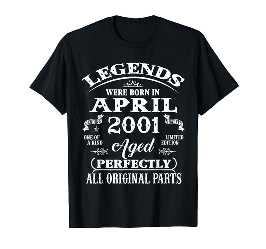 25Th Birthday Gift Legend Born April T-Shirt - Trendy Graphic Men Women - T-Shirt, Sweatshirt, Hoodie