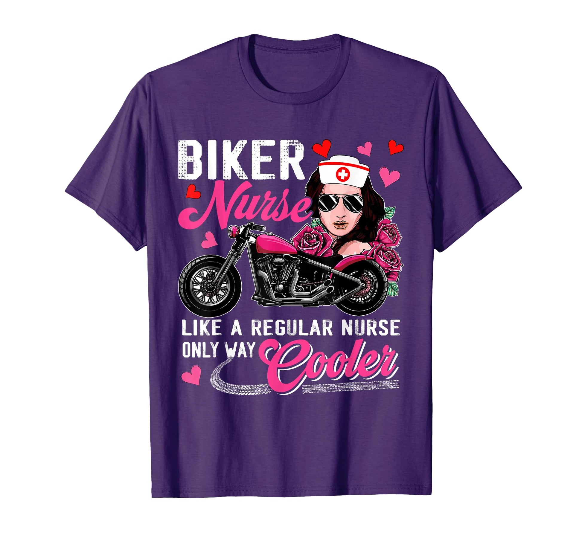 Biker Nurse Definition Only Cooler T-Shirt - Custom Art Print Unisex - T-Shirt, Sweatshirt, Hoodie