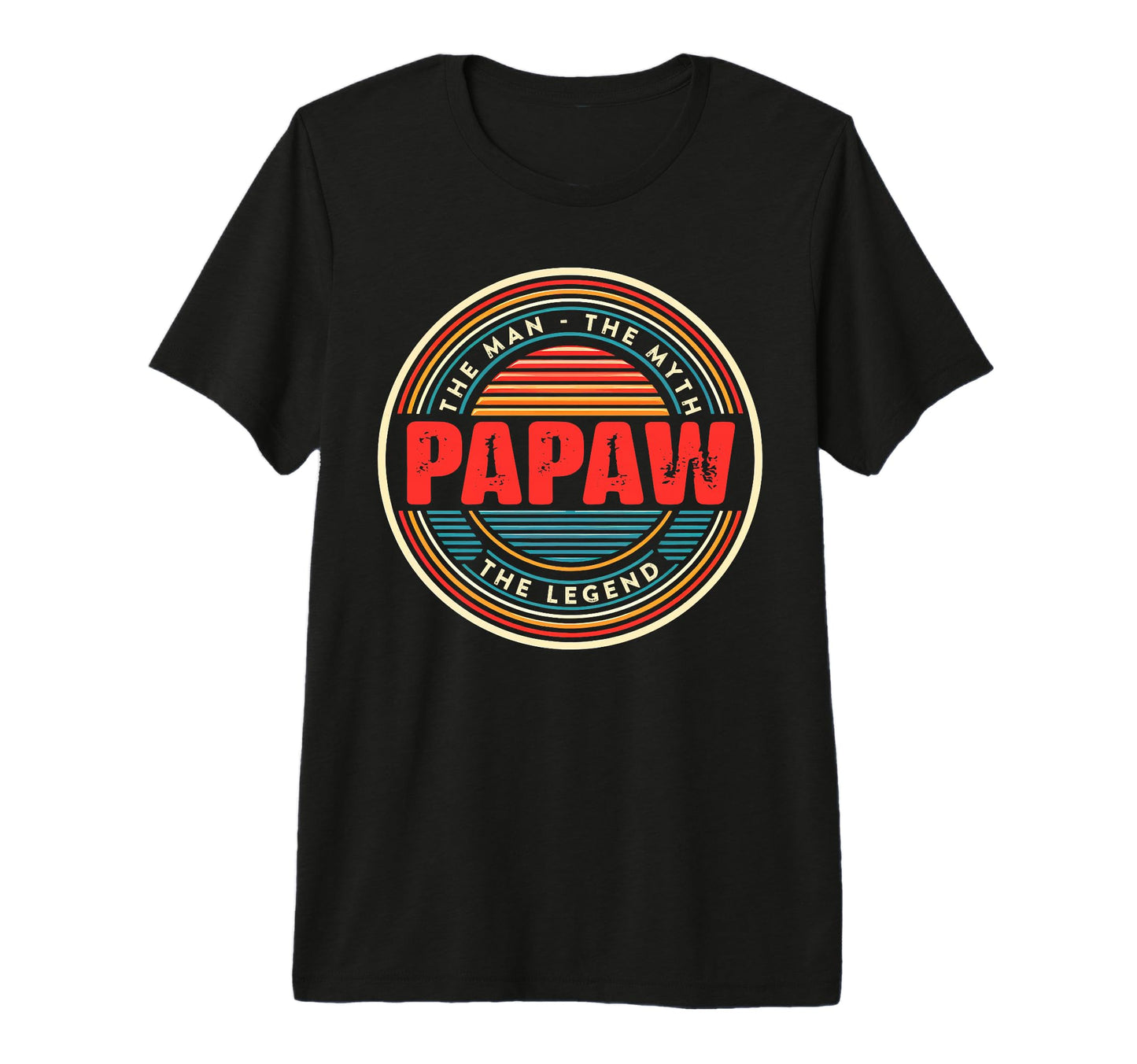 Mens Papaw Myth Legend Dad Grandpa T-Shirt - Custom Art Print Men Women - T-Shirt, Sweatshirt, Hoodie