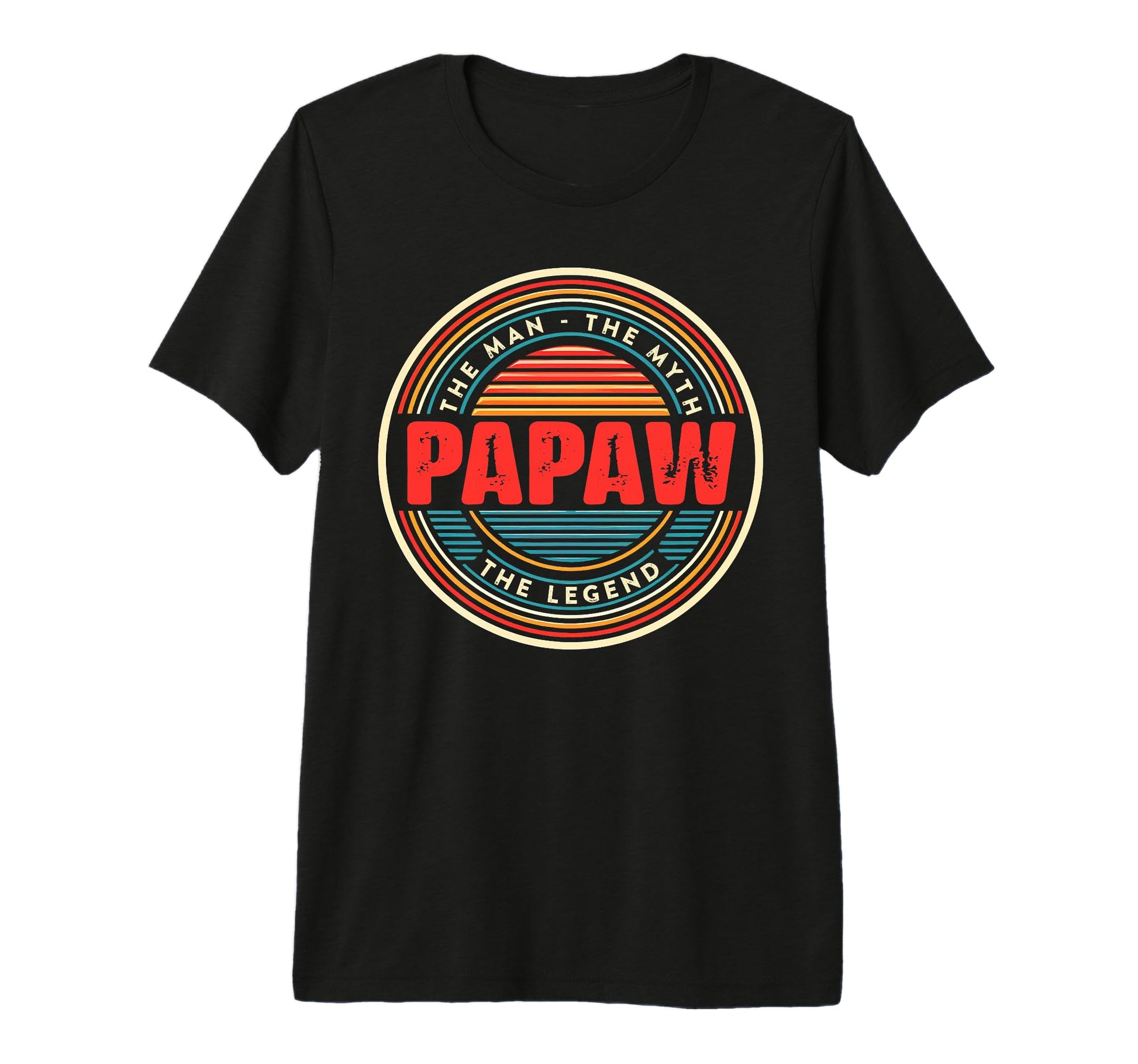 Mens Papaw Myth Legend Dad Grandpa T-Shirt - Custom Art Print Men Women - T-Shirt, Sweatshirt, Hoodie